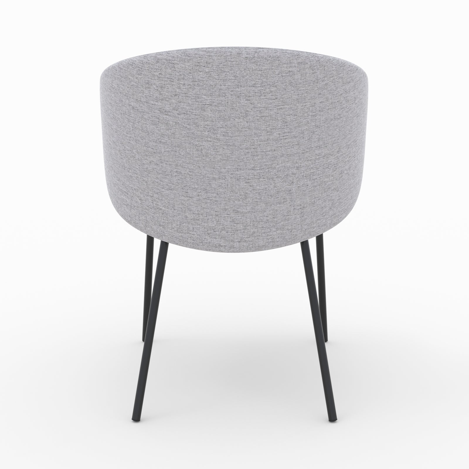 chaise victoria tissu gris clair et pieds en metal noir lot de 2