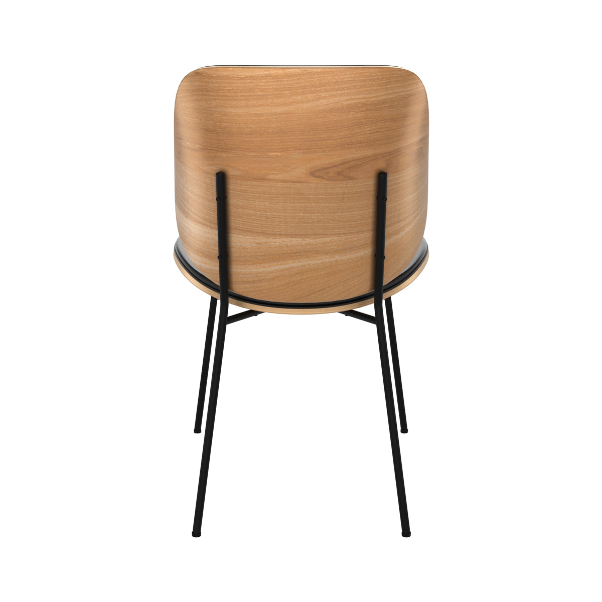 chaise vintage hector confort bois clair et cuir synthetique