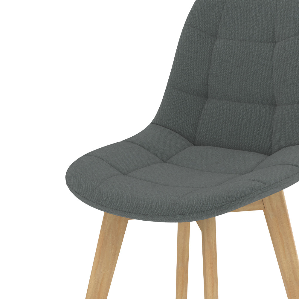 chaise yolo lot de 2 gris fonce pieds bois