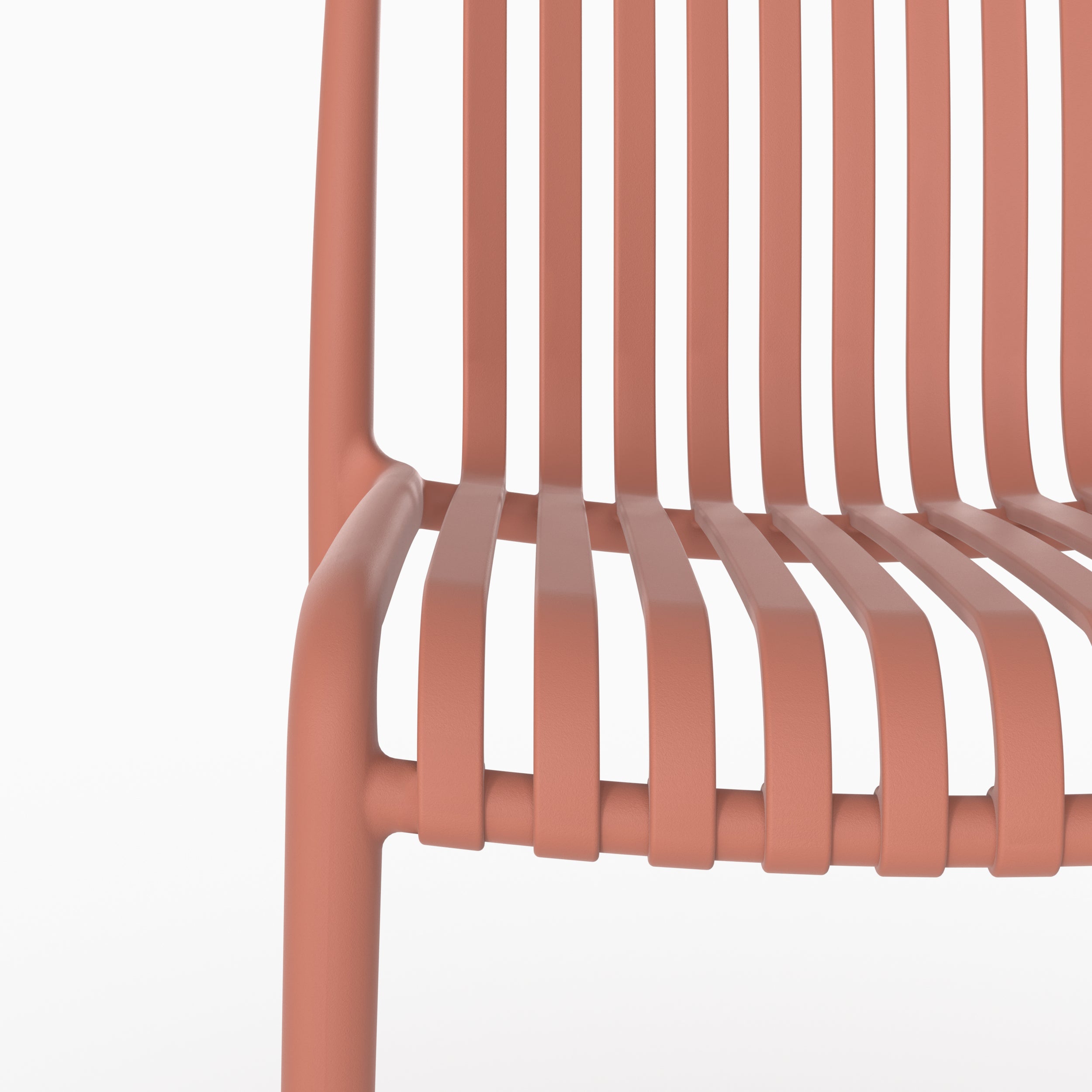 Lot de 2 chaises de jardin empilables Duli en plastique terracotta
