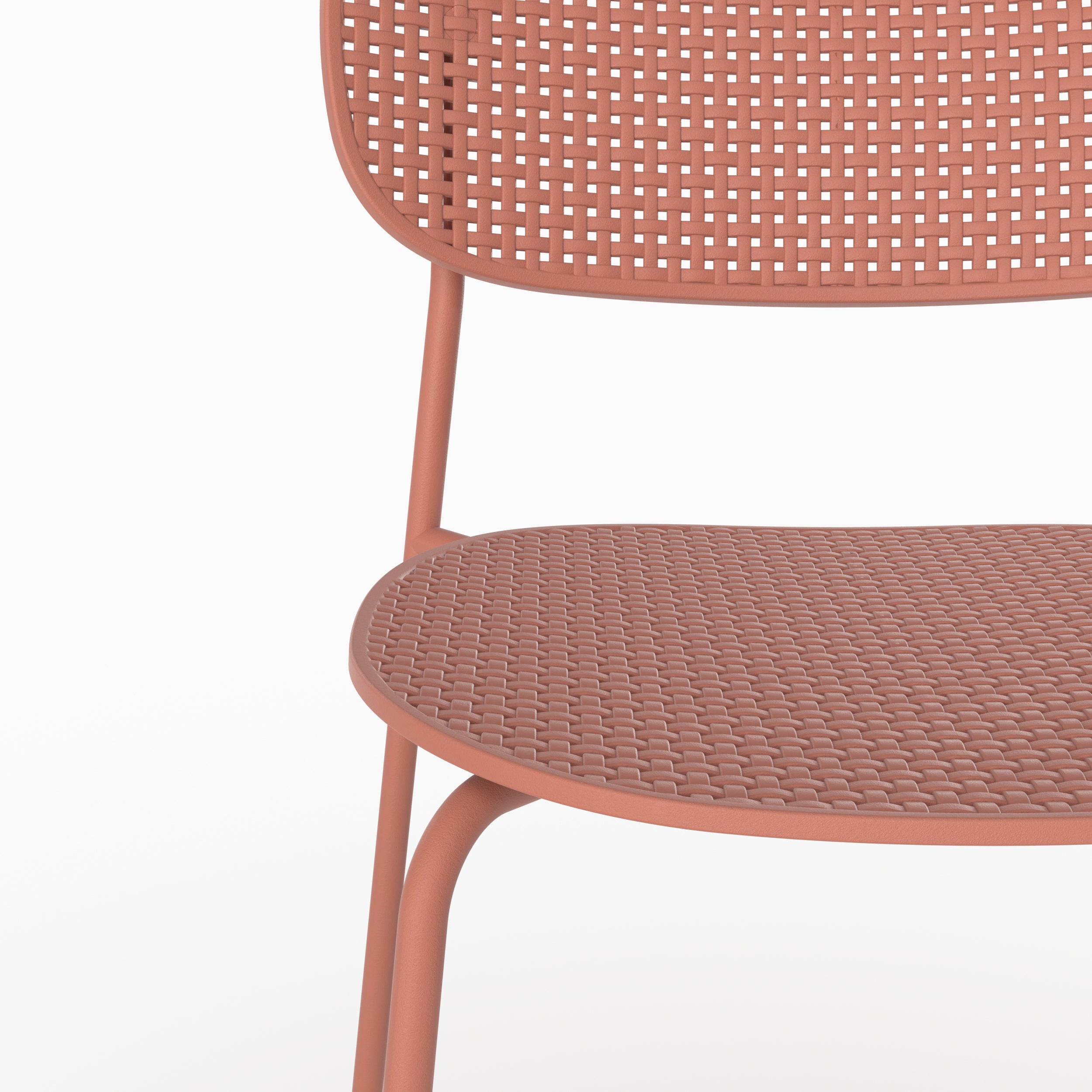 Lot de 2 chaises de jardin empilables Géa en plastique terracotta