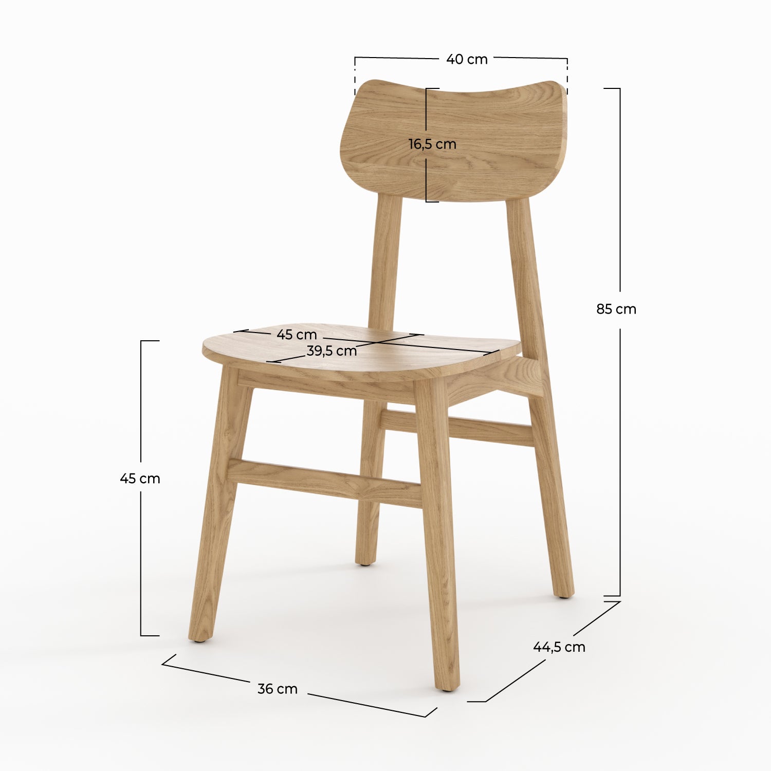 chaises en bois massif de mindi kawi