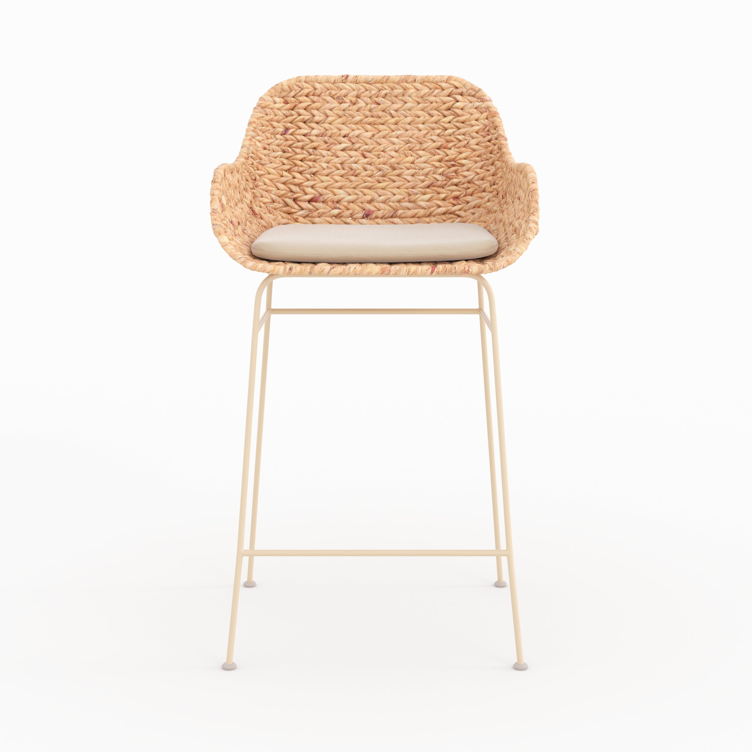 Lot de 2 chaises pour îlot central 66 cm Faro en matière naturelle