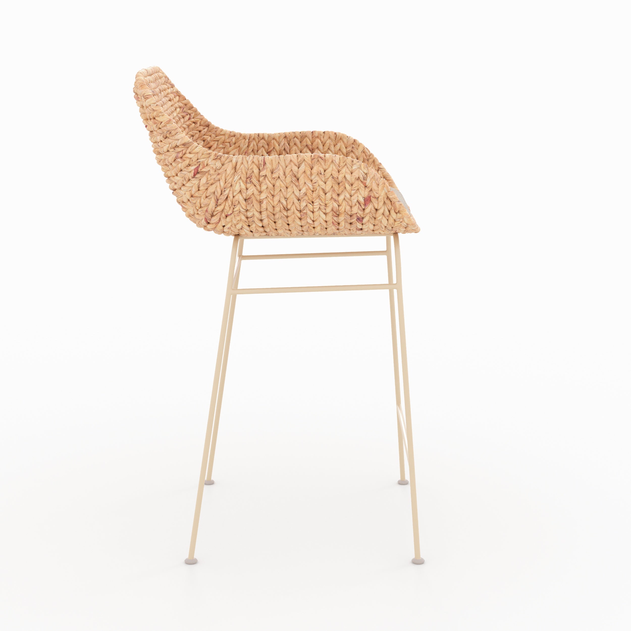 Lot de 2 chaises pour îlot central 66 cm Faro en matière naturelle