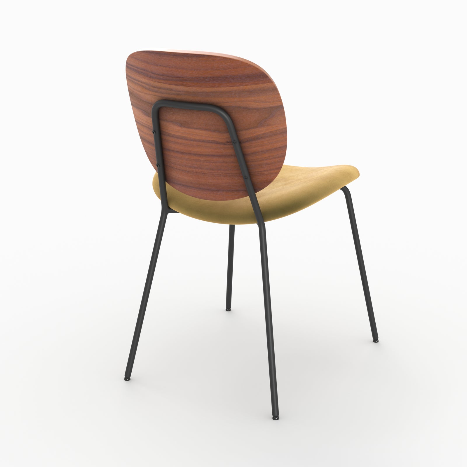 chaises jaune moutarde bois simone lot 2