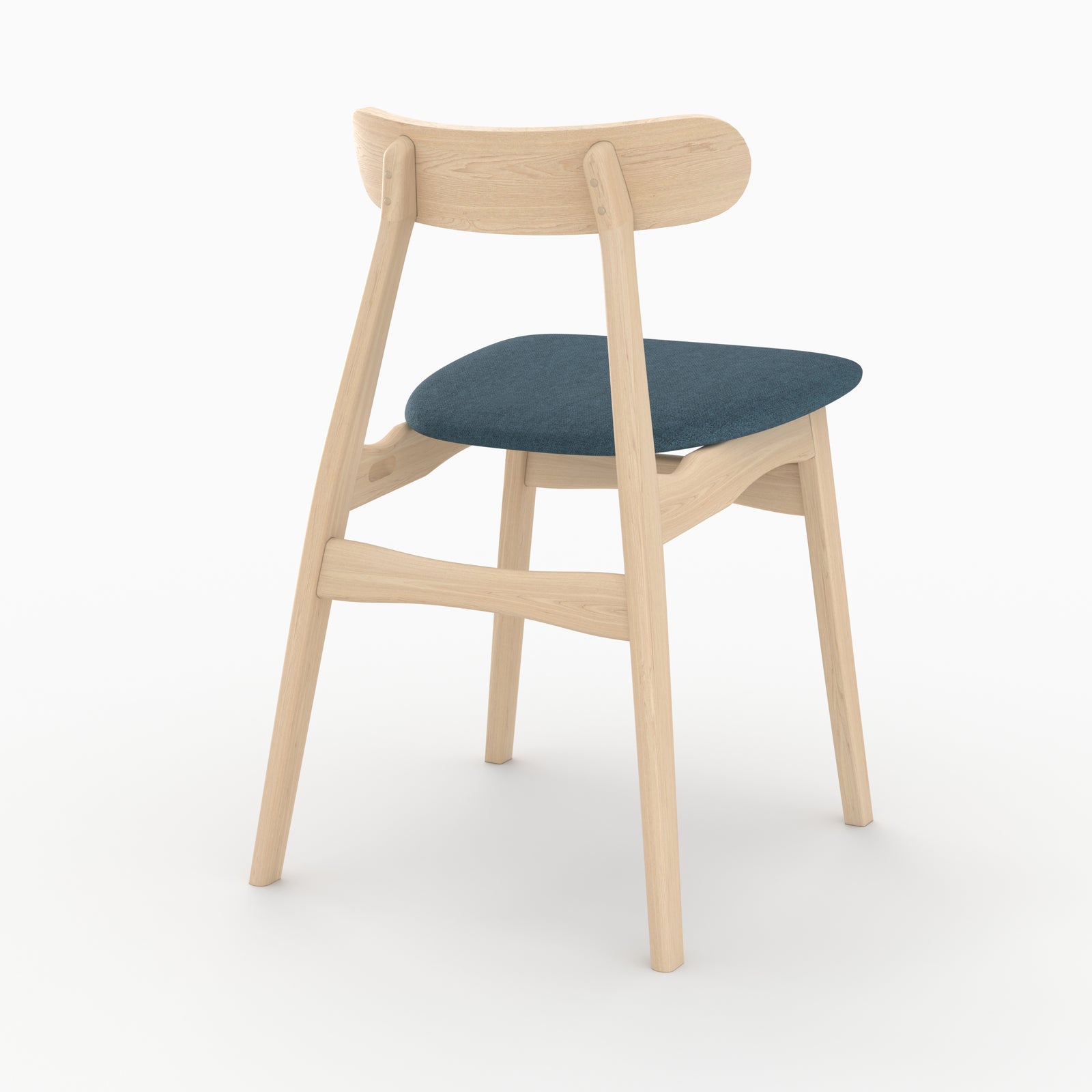 chaises josette tissu bleu bois clair lot de 2