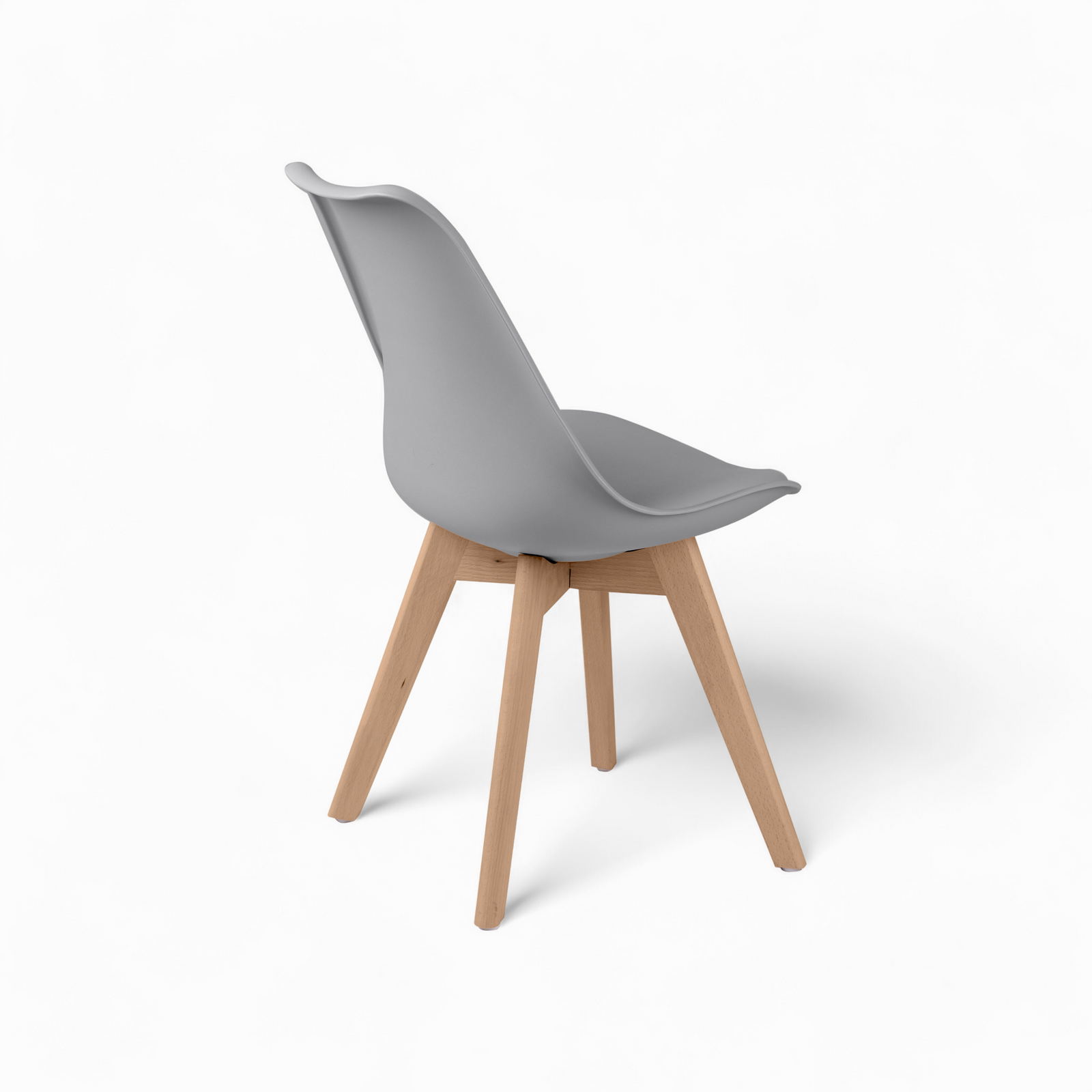 chaises skandi grises claires et blanches lot de 4