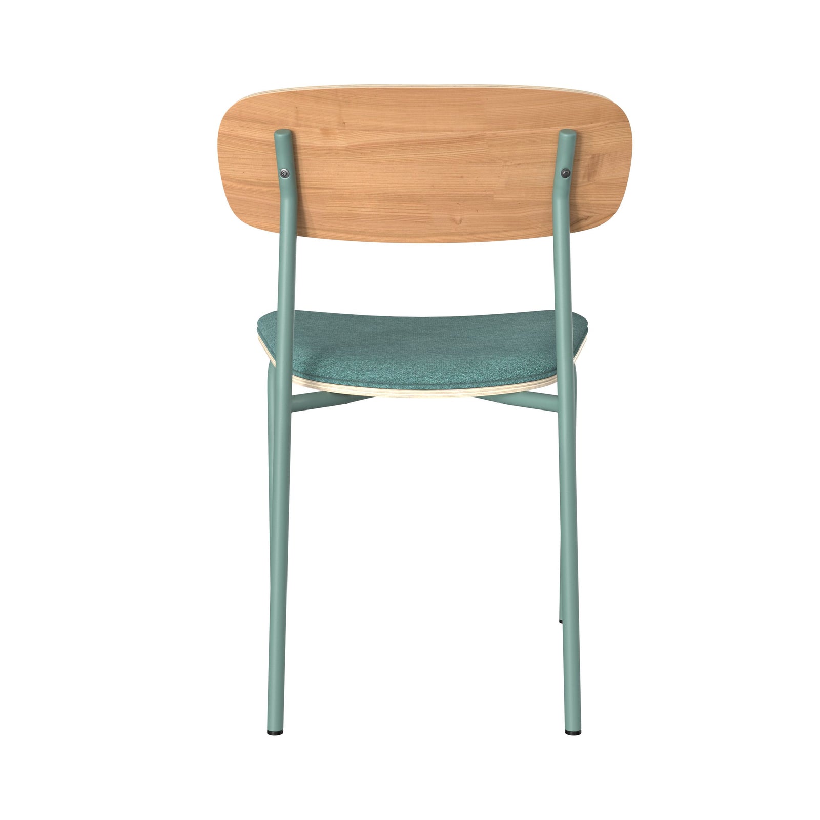 chaises tissu bleu canard et bois louna lot de 2