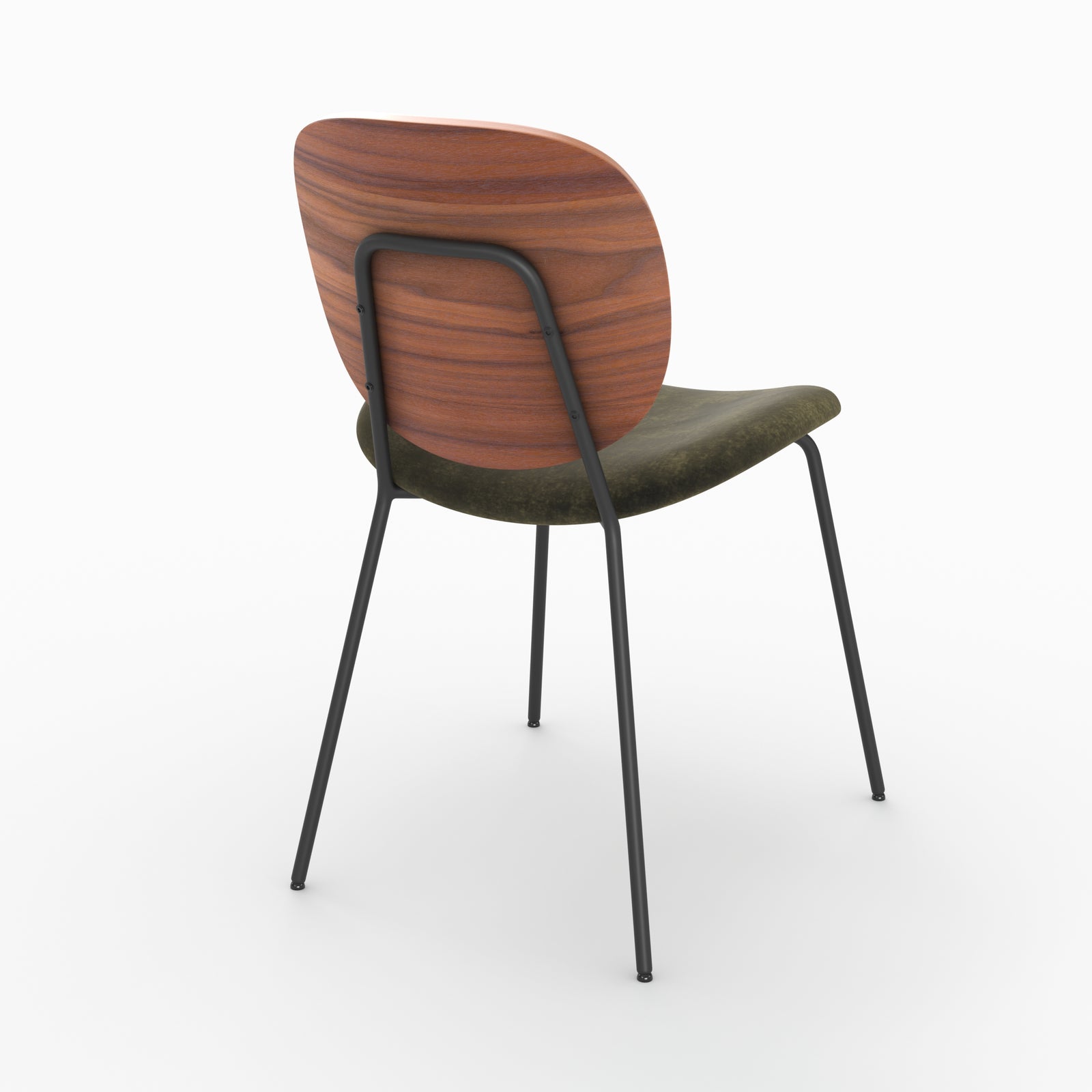 chaises velours kaki simone lot 2