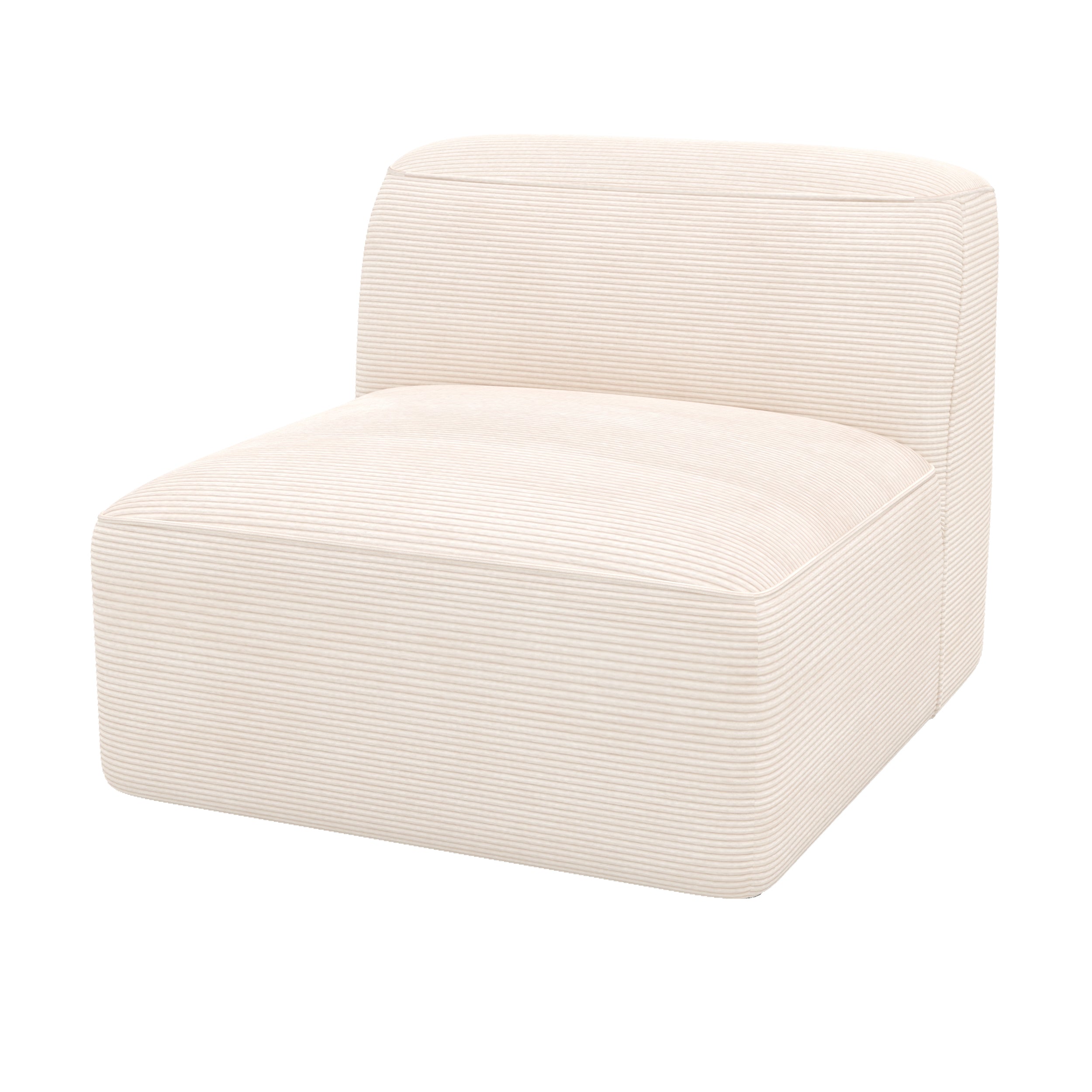 Sofa-Bed Mina für modularen Sofa aus cremefarbenem Samt