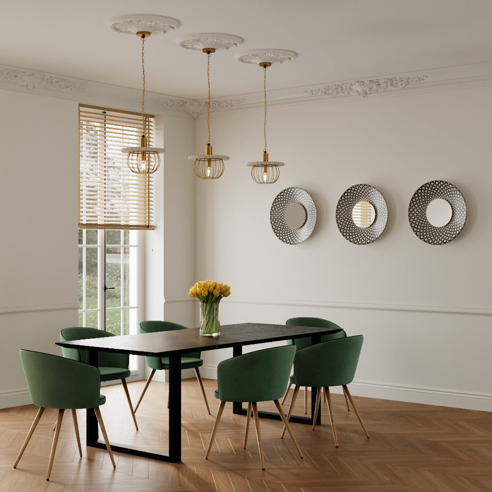 chiara chaise en velours vert sapin lot de 2