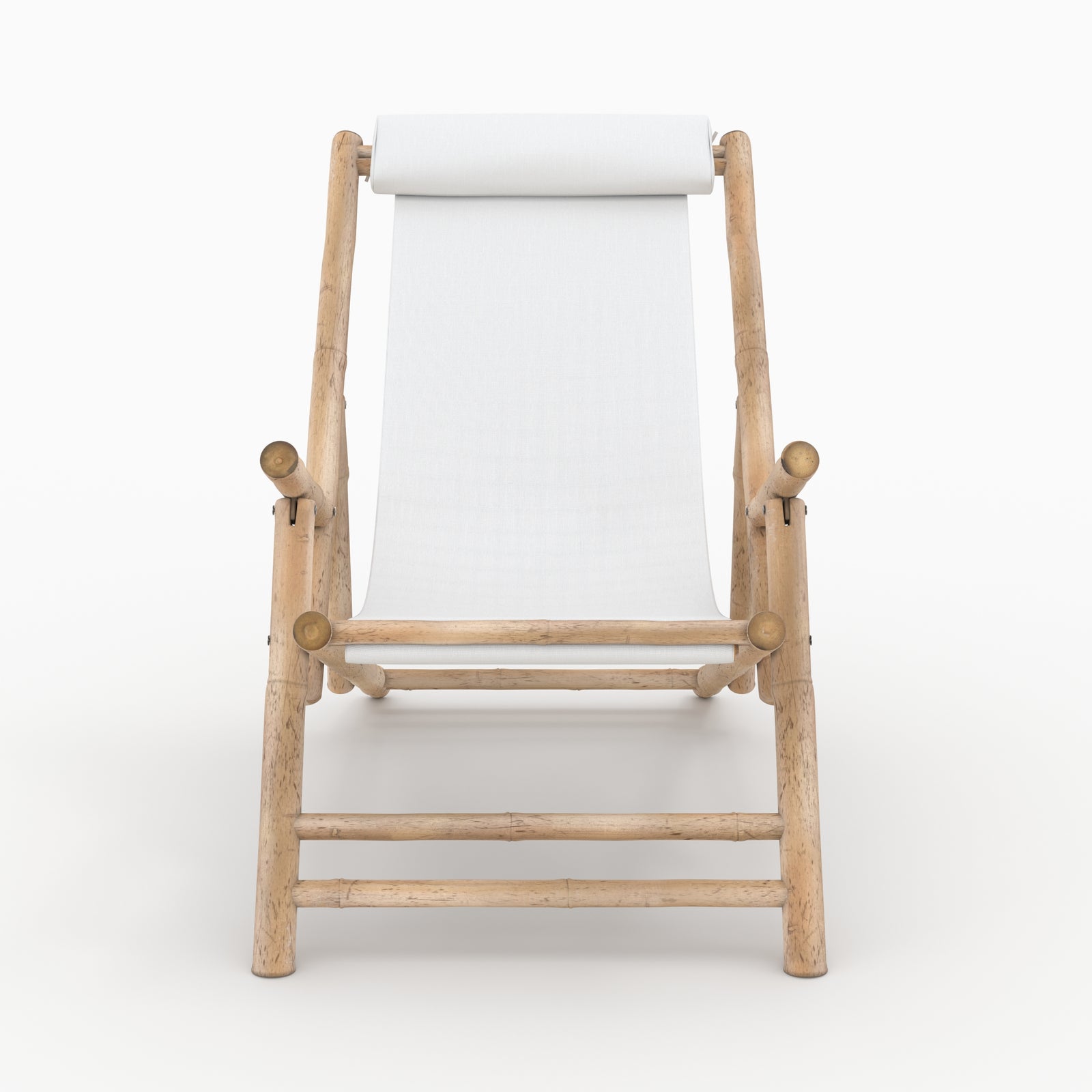 chilienne en bambou vadella tissu creme blanc casse fond beige