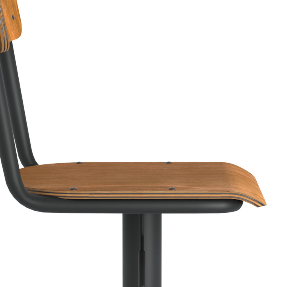 clem chaise de bar bois fonce pivotante reglable en hauteur