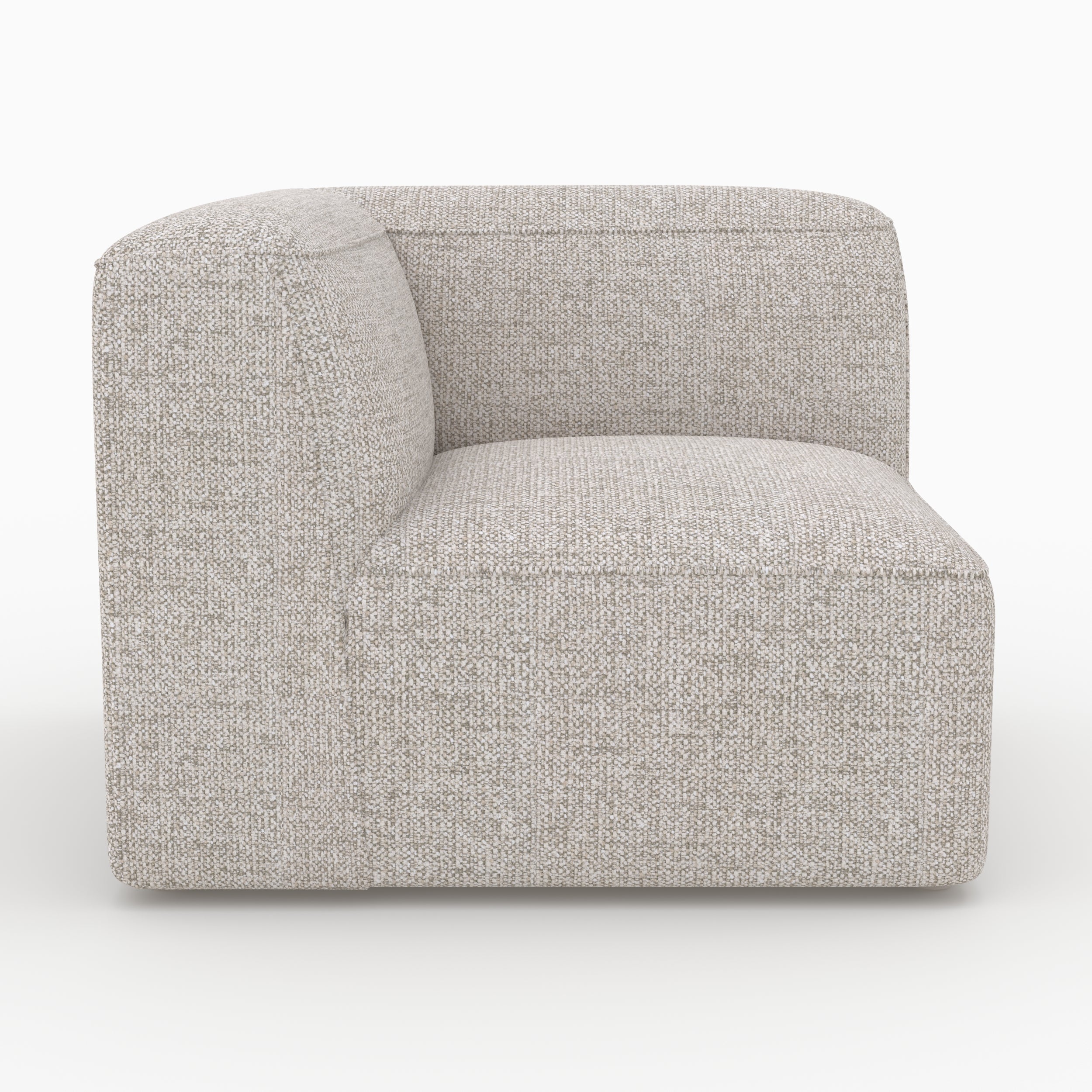 Angolo intercambiabile Hestia per divano modulare in tessuto beige