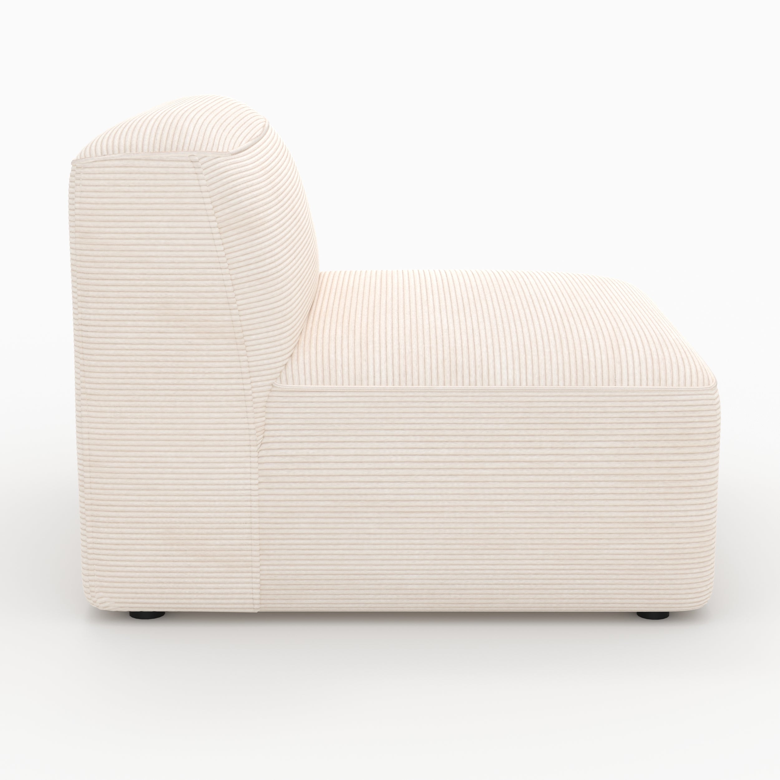 Sofa-Bed Mina für modularen Sofa aus cremefarbenem Samt