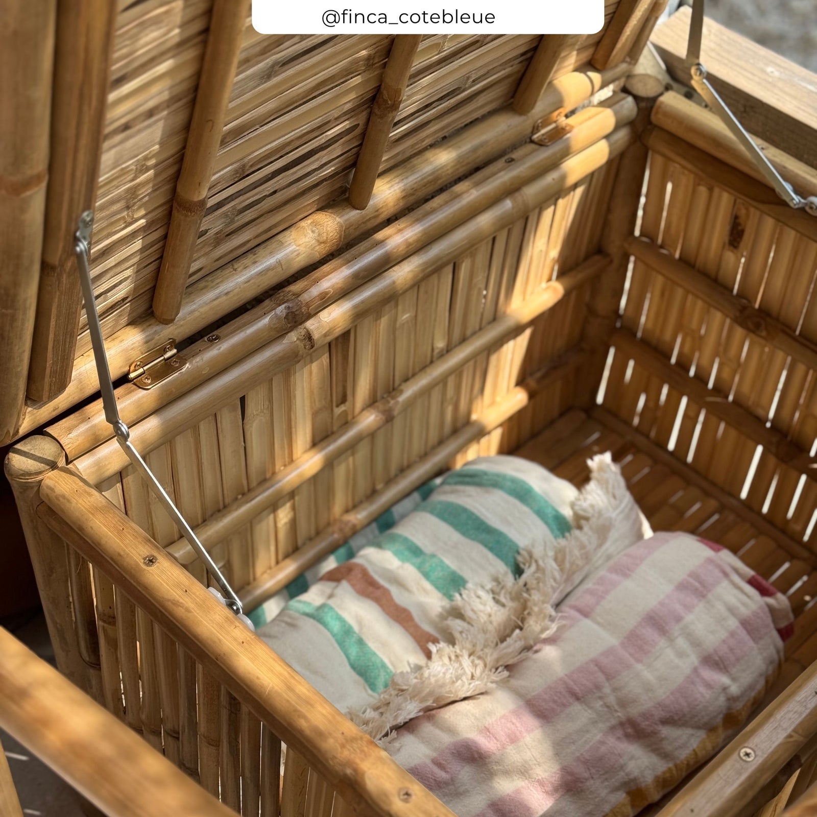 coffre en bambou de jardin