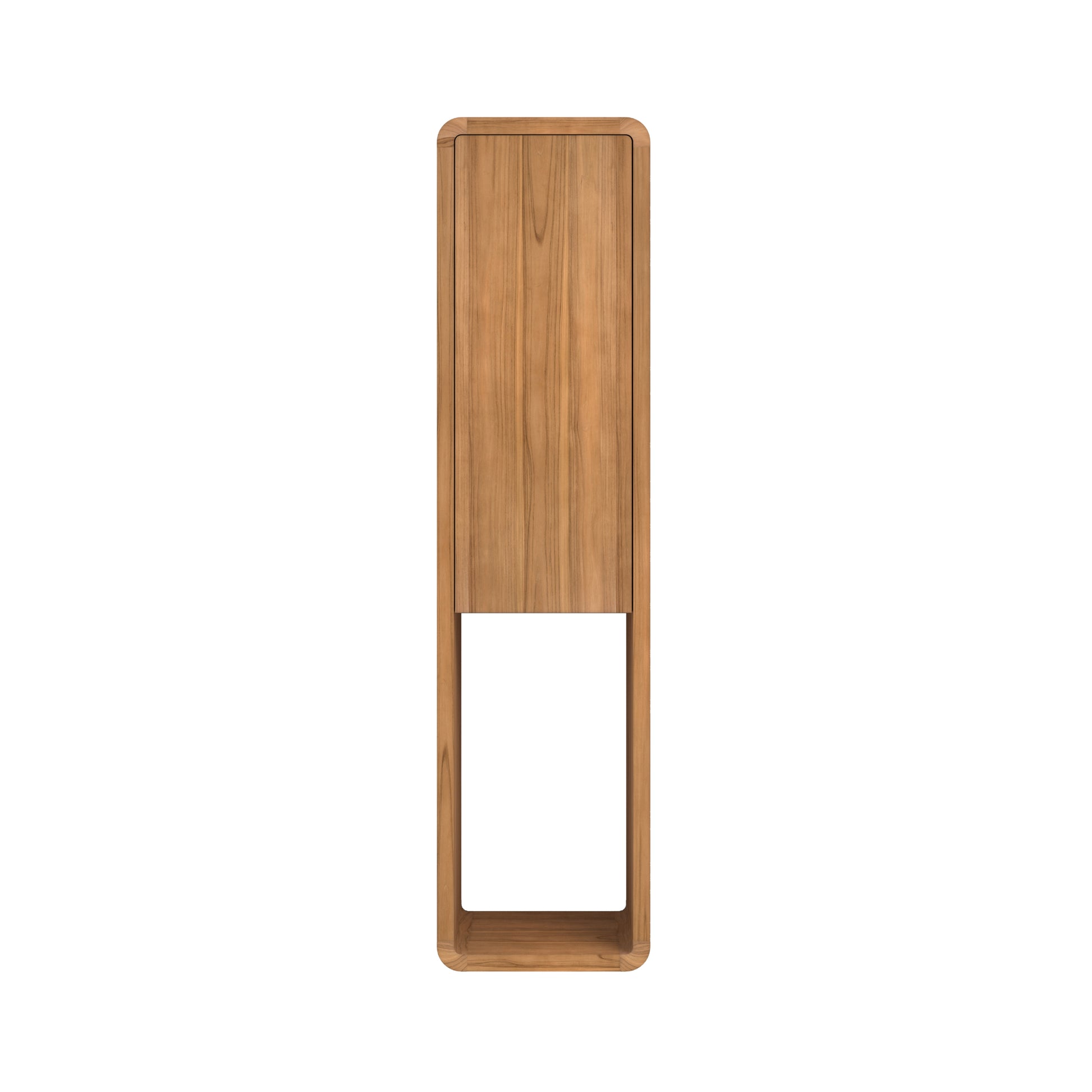colonne de salle de bain kafa en bois de teck rangement suspendue fond blanc_1