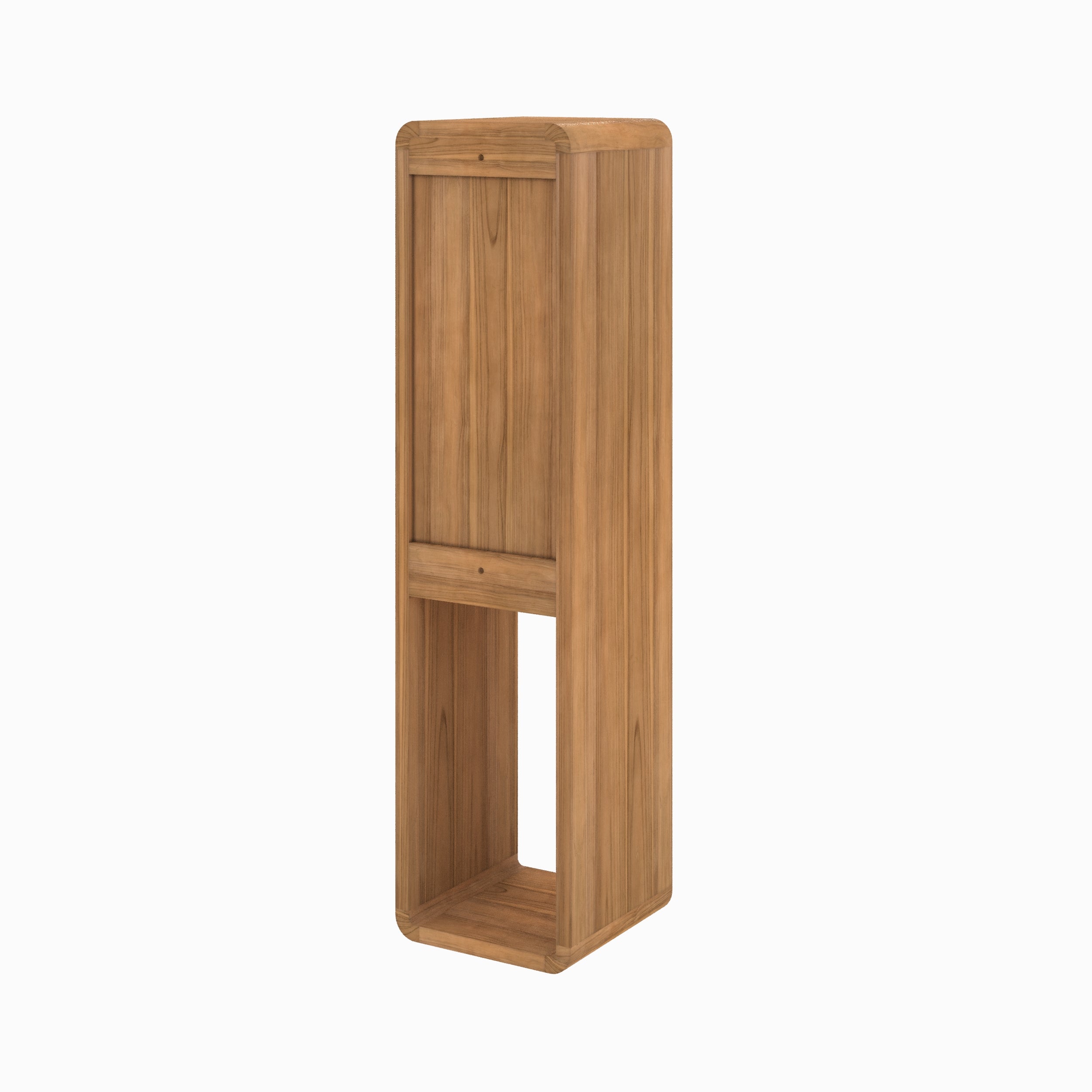 colonne de salle de bain kafa en bois de teck rangement suspendue rdv deco_1
