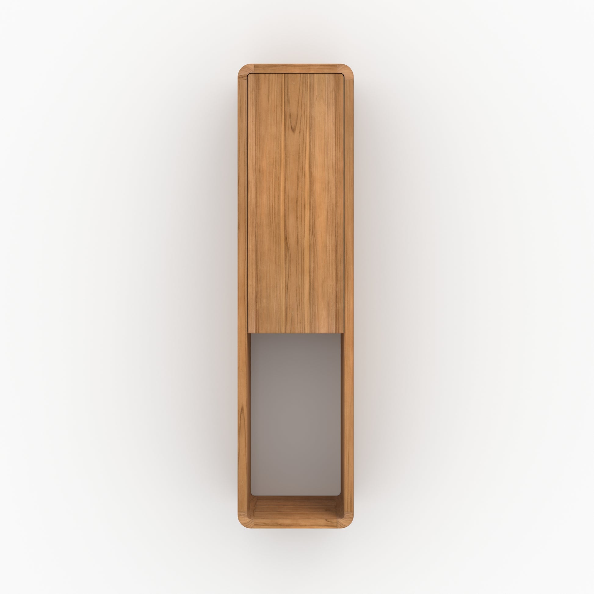 colonne de salle de bain kafa en bois de teck rangement suspendue sdb_1