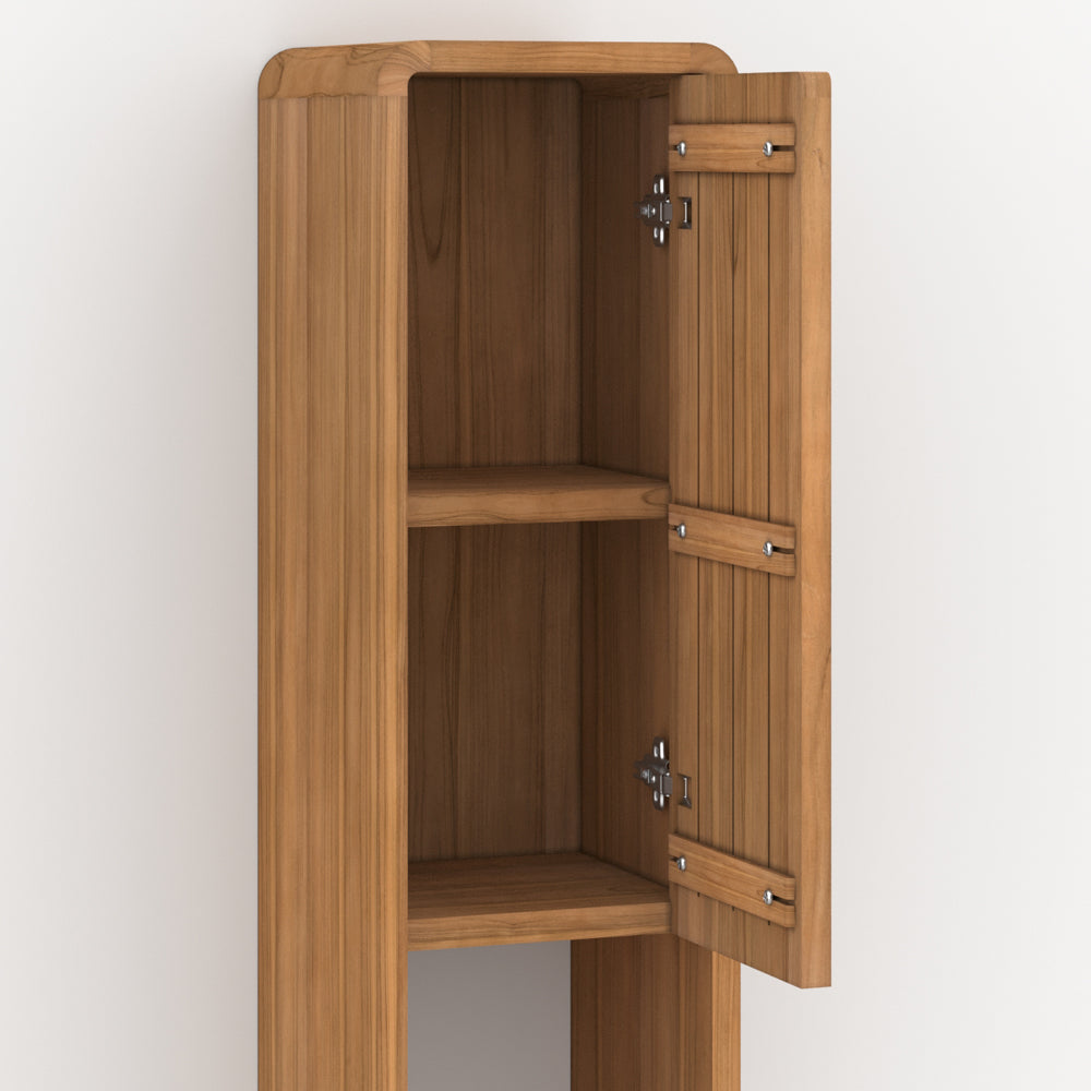 colonne suspendue salle de bain kafa en bois de teck rangement_1