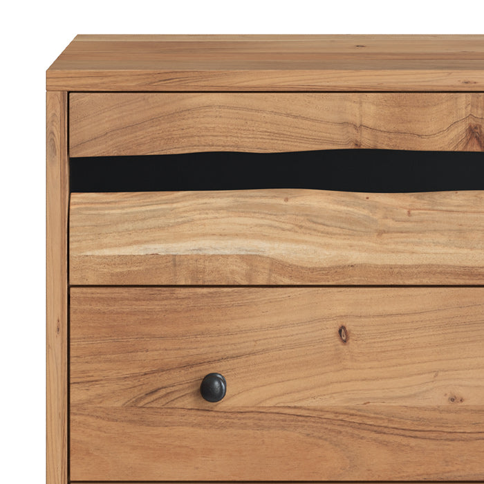 commode alabama 3 tiroirs en bois clair d acacia