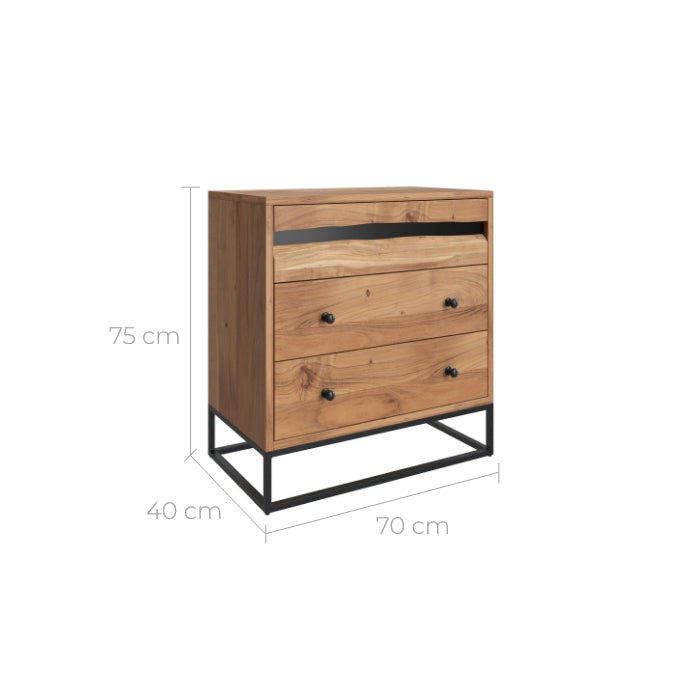 commode alabama ethnique 3 tiroirs