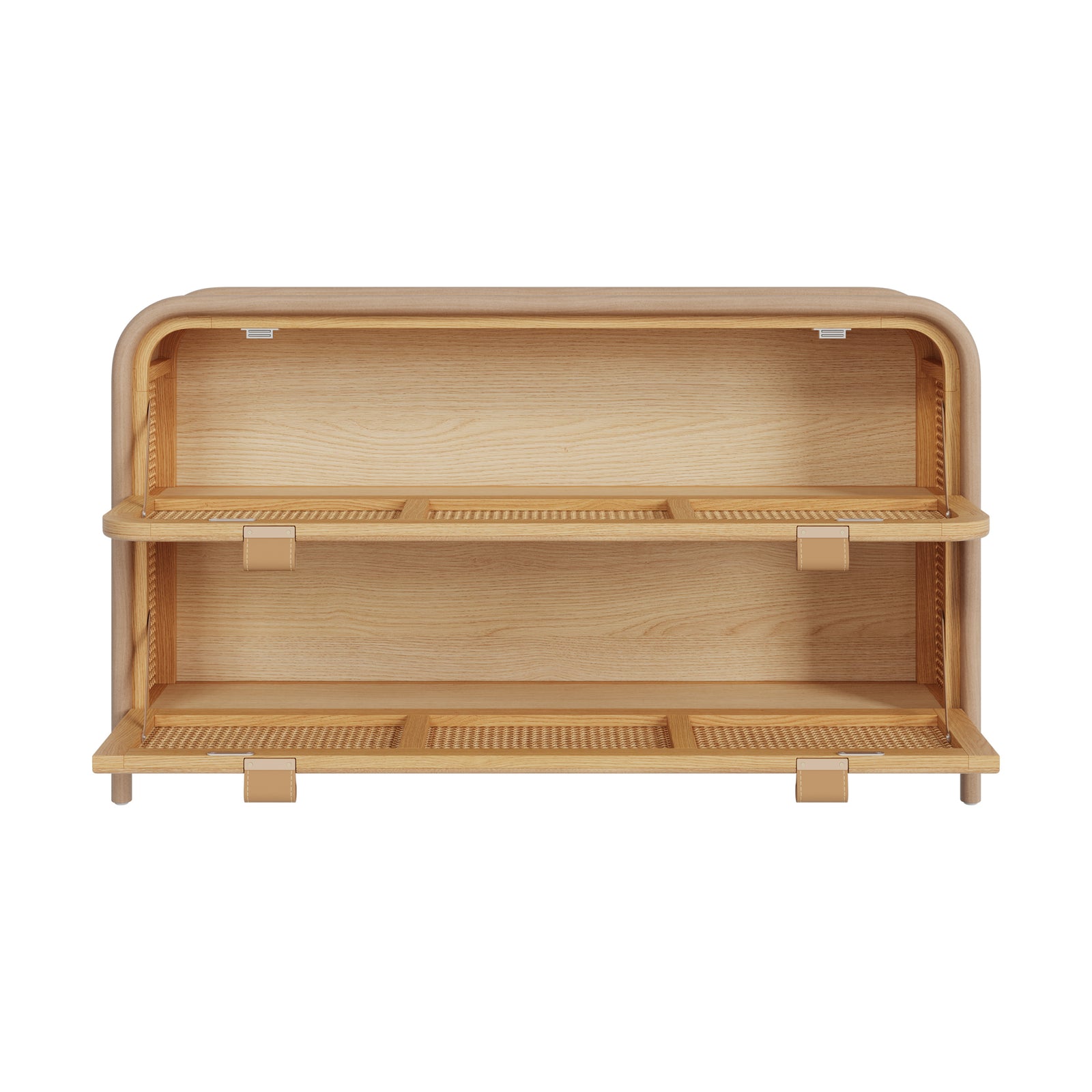 commode alata en rotin et bois