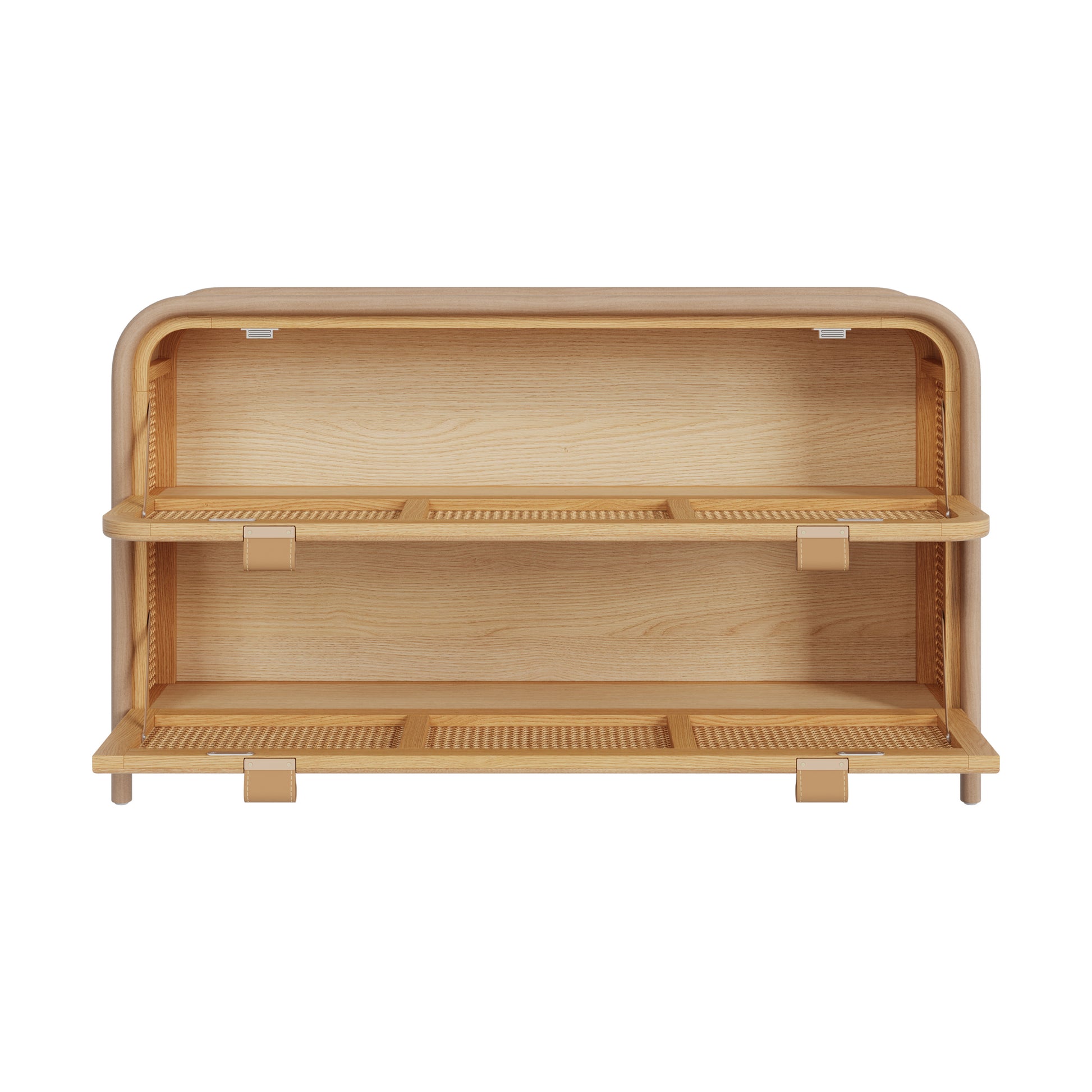 commode alata en rotin et bois