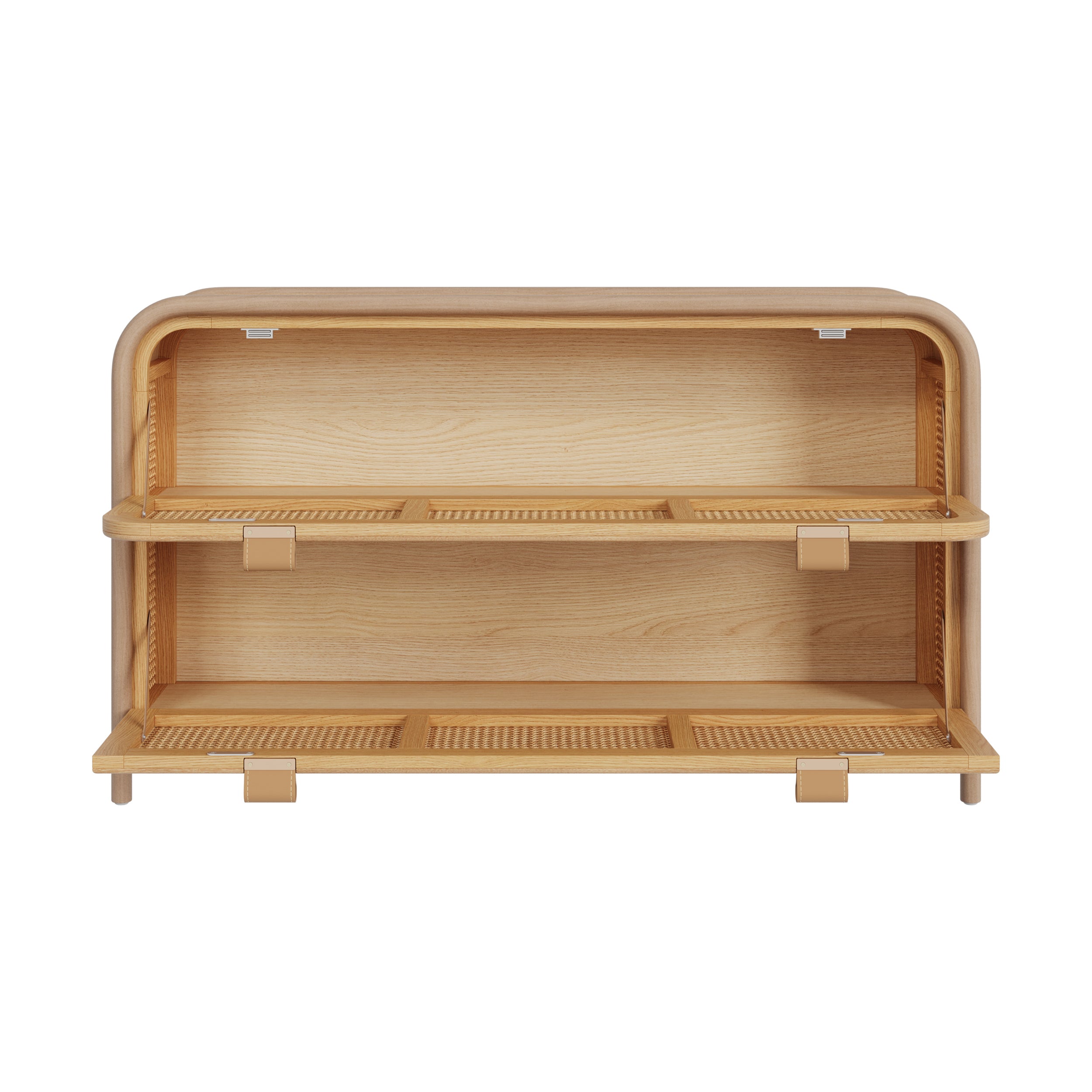 commode alata en rotin et bois