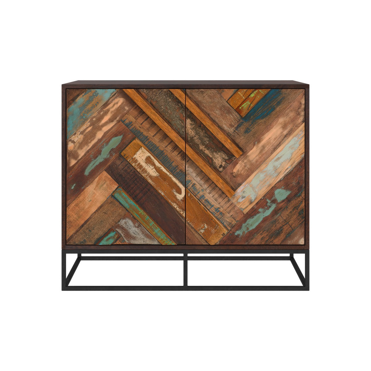 commode en bois d acacia et bois recycle krabi