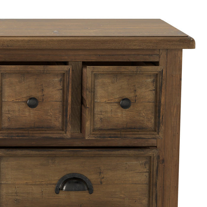 commode en bois recycl_ et metal akka