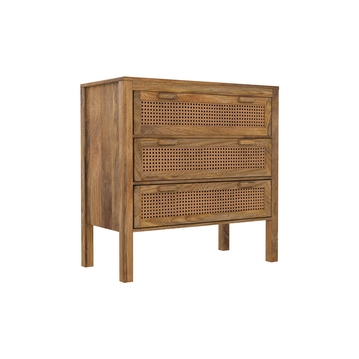 commode en cannage tikki 3 tiroirs