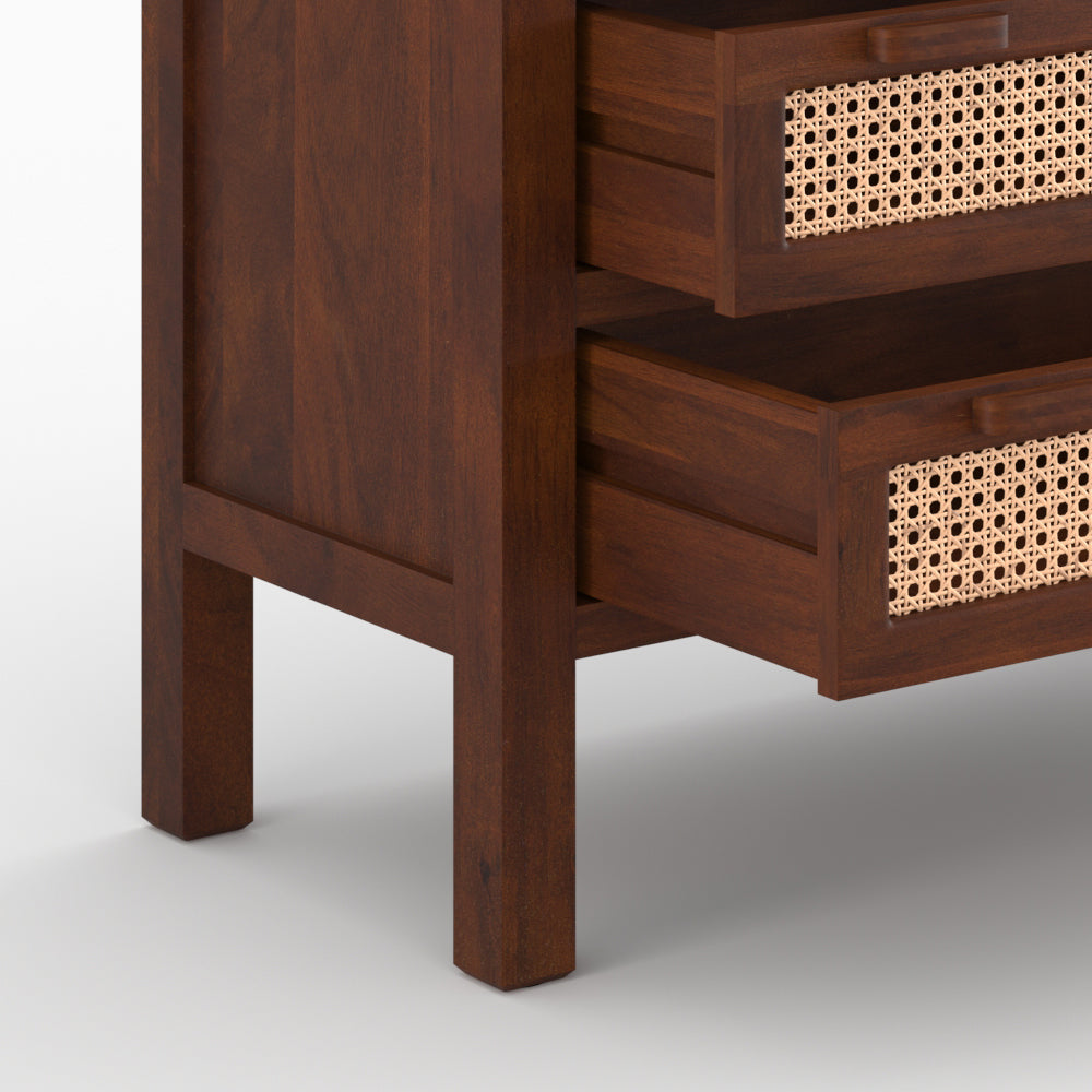 commode_tiki_vintage_boheme_cannage_bois_manguier_fonce