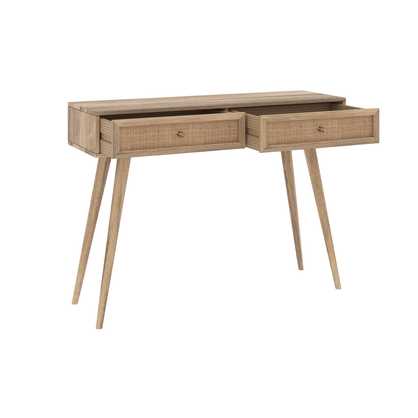 console 2 tiroirs bois de manguier masala