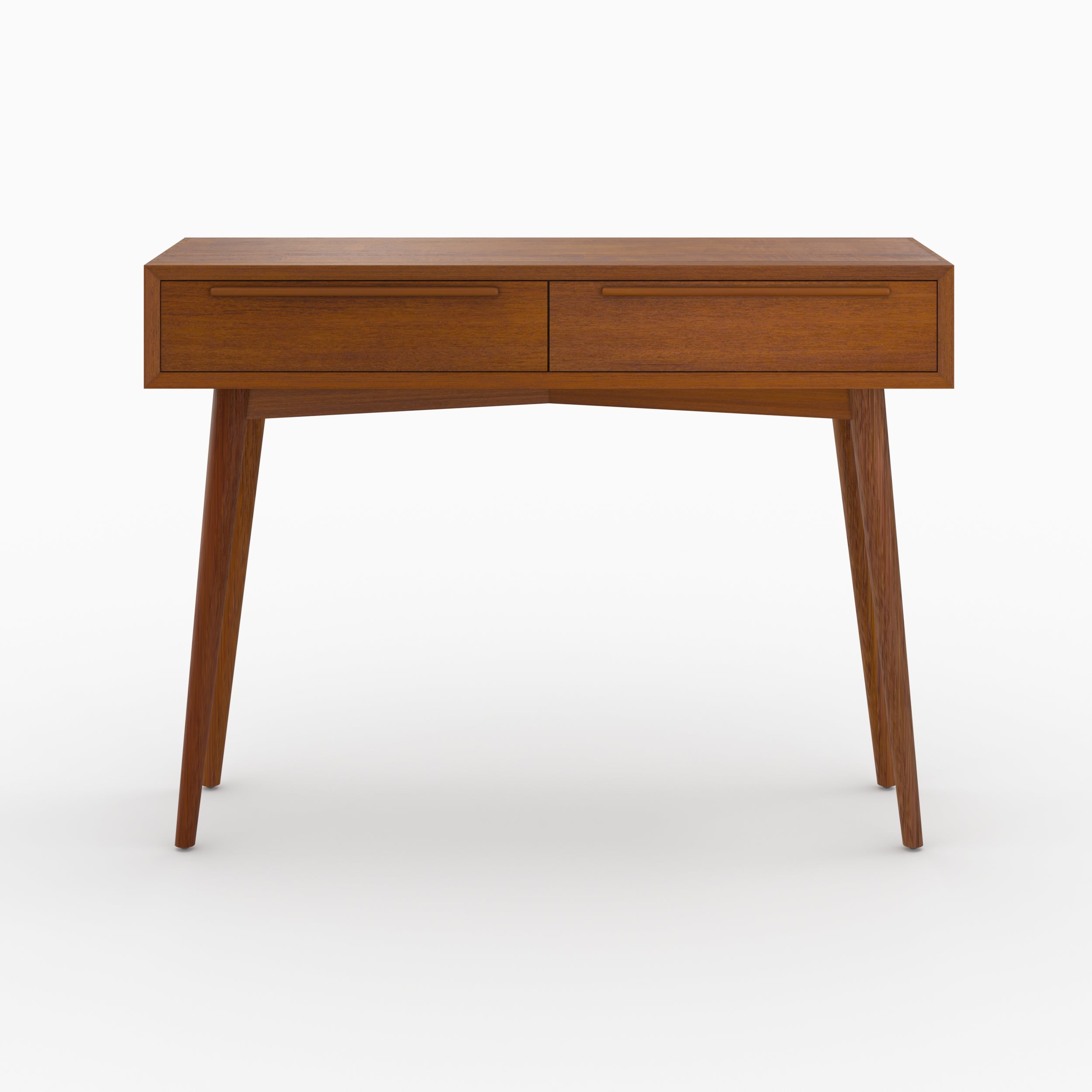console en teck 2 tiroirs waya bois massif rdv deco