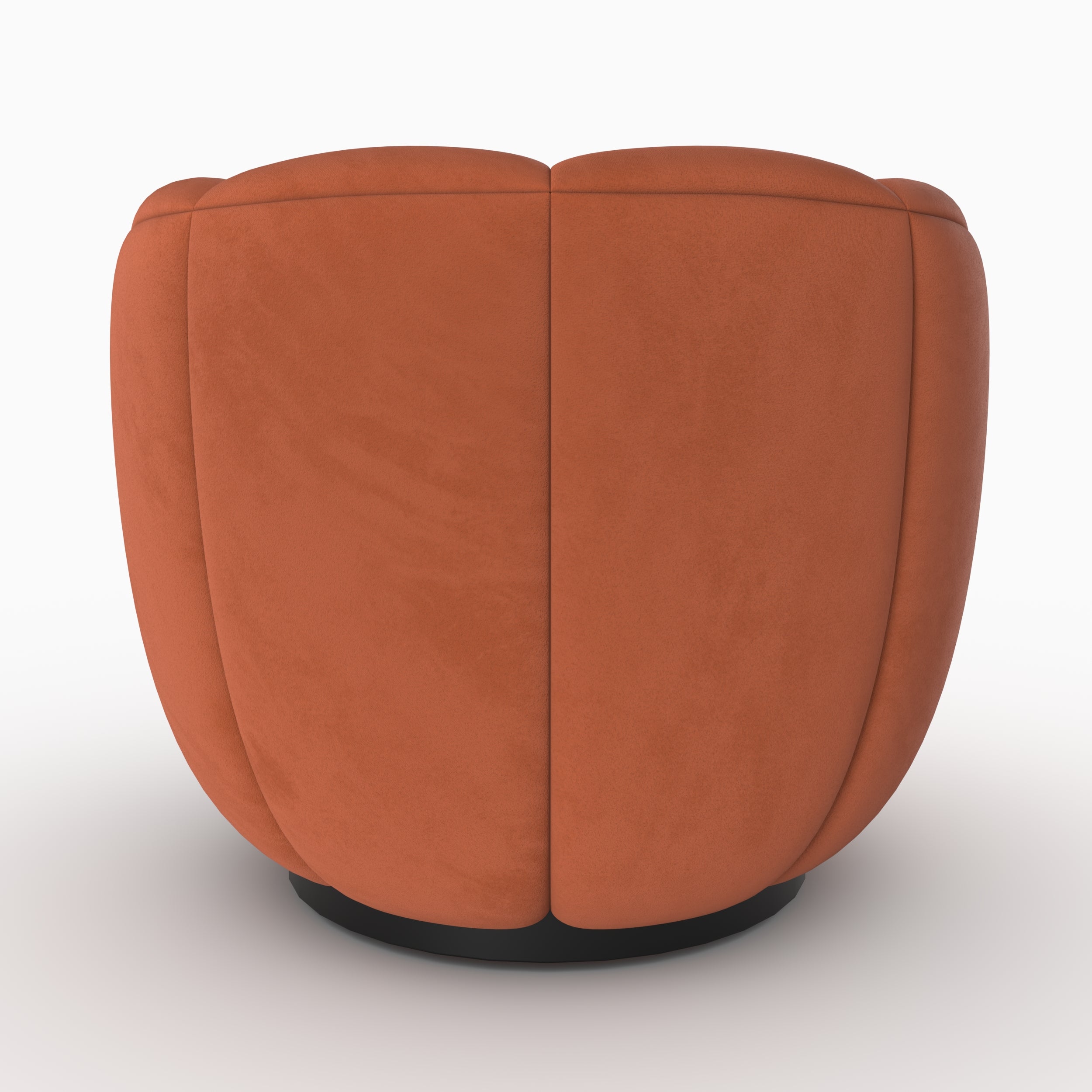 coquillage fauteuil rouge fonce yse pivotant velours