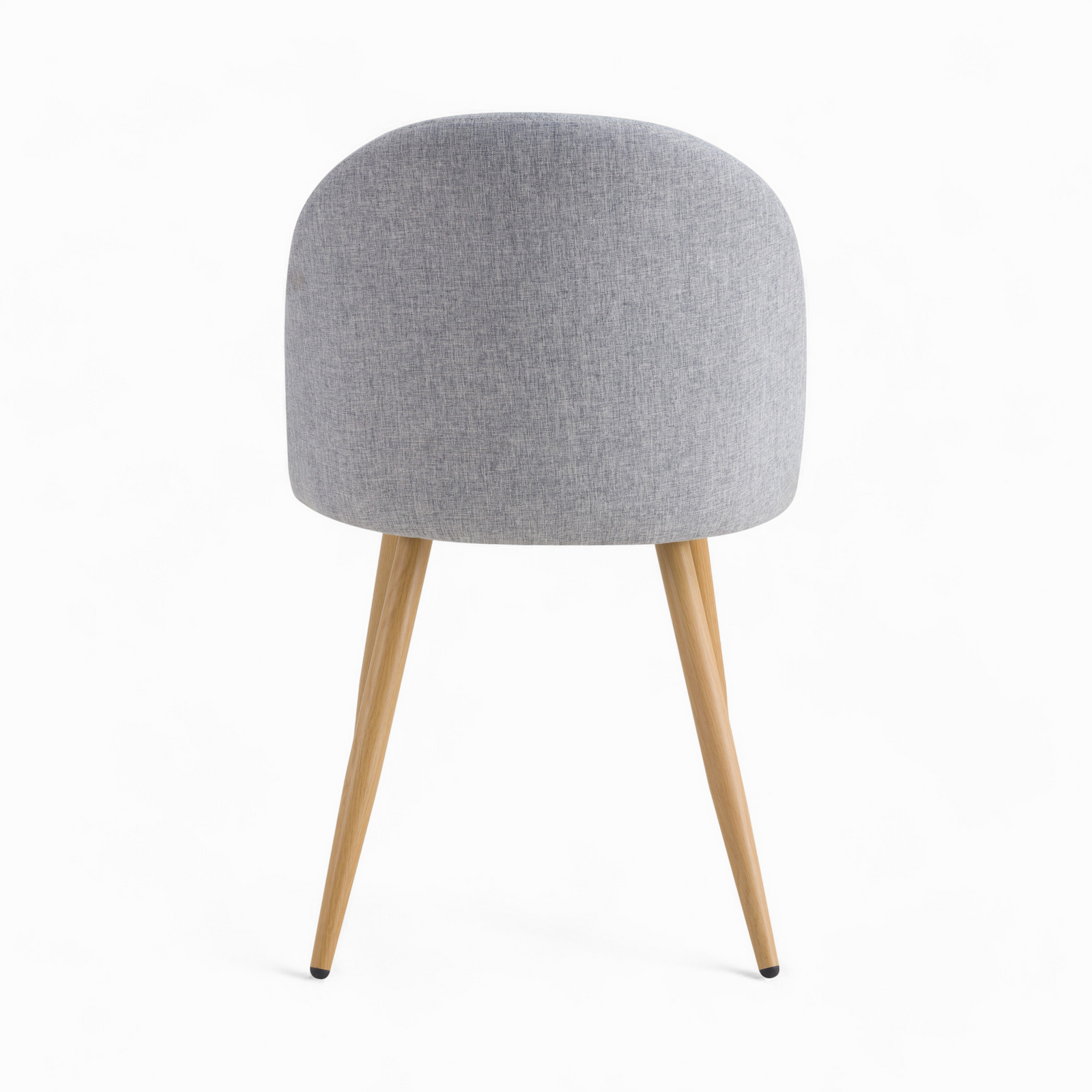 cozy pack 4 chaises en tissu gris fonce et clair