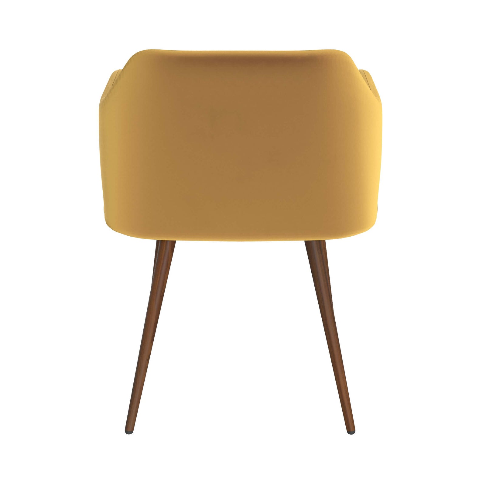 daisy chaise en velours jaune avec accoudoirs lot de 2