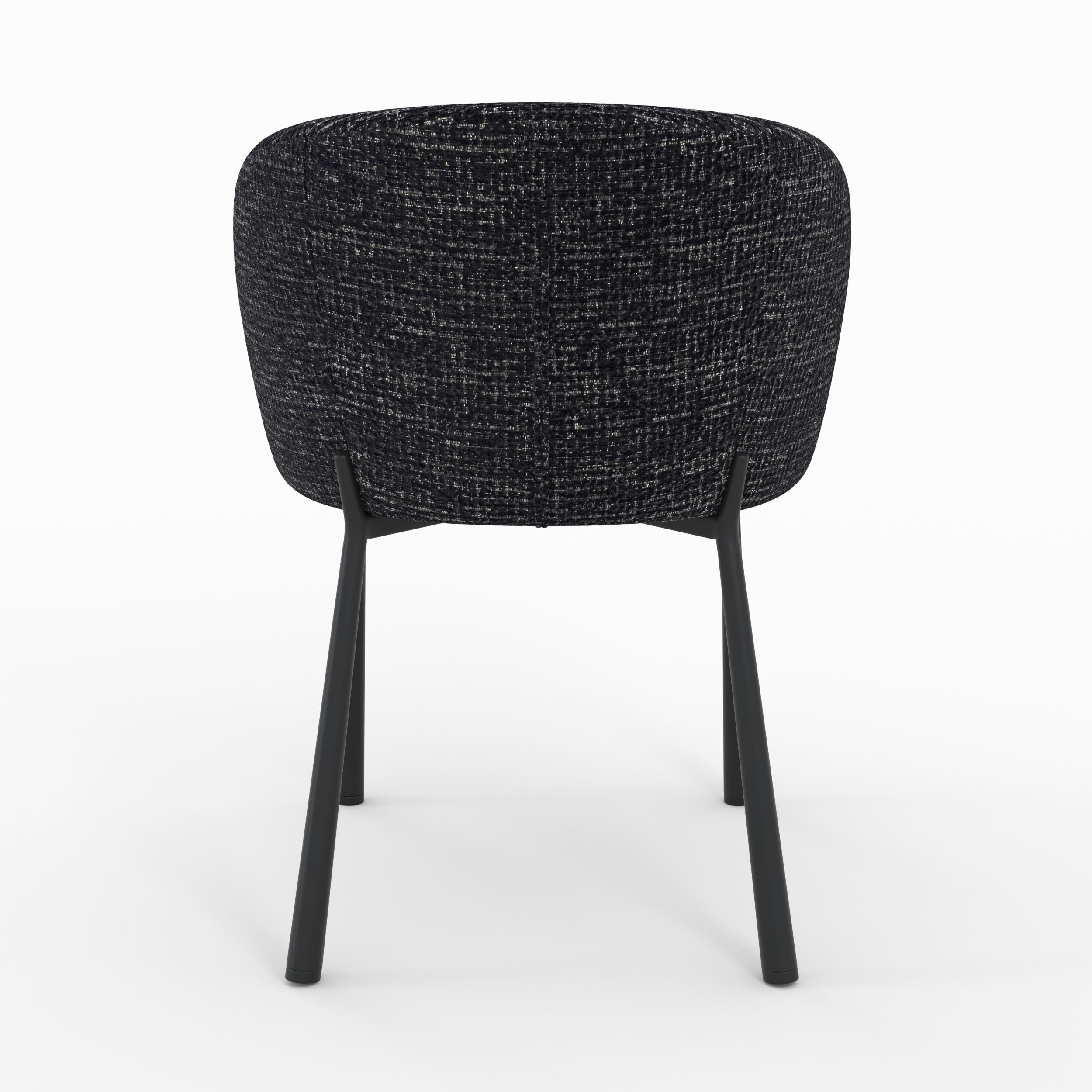 Chaise Danaë en tissu texturé noir