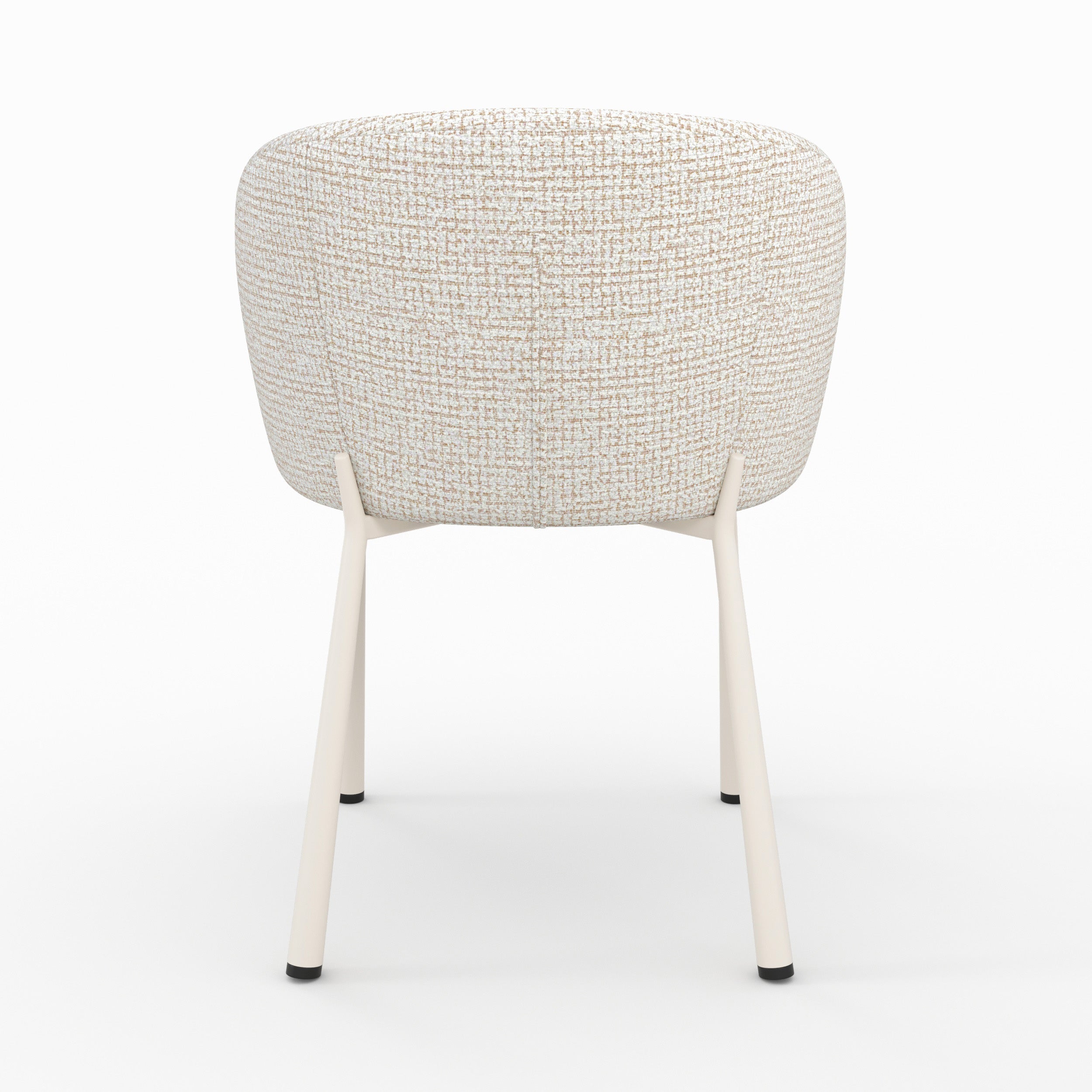 Chaise Danaë en tissu texturé écru chiné