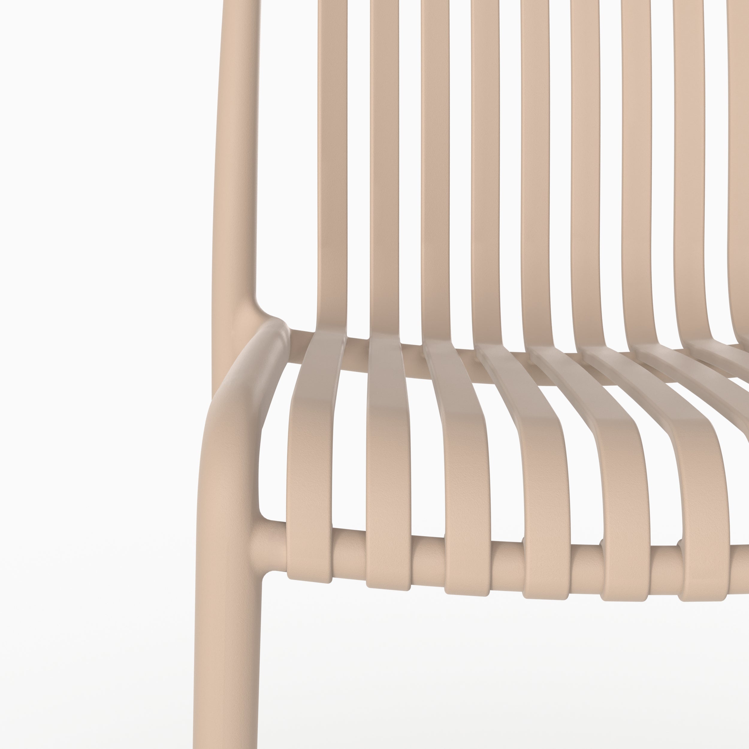 Lot de 2 chaises de jardin empilables Duli en plastique beige