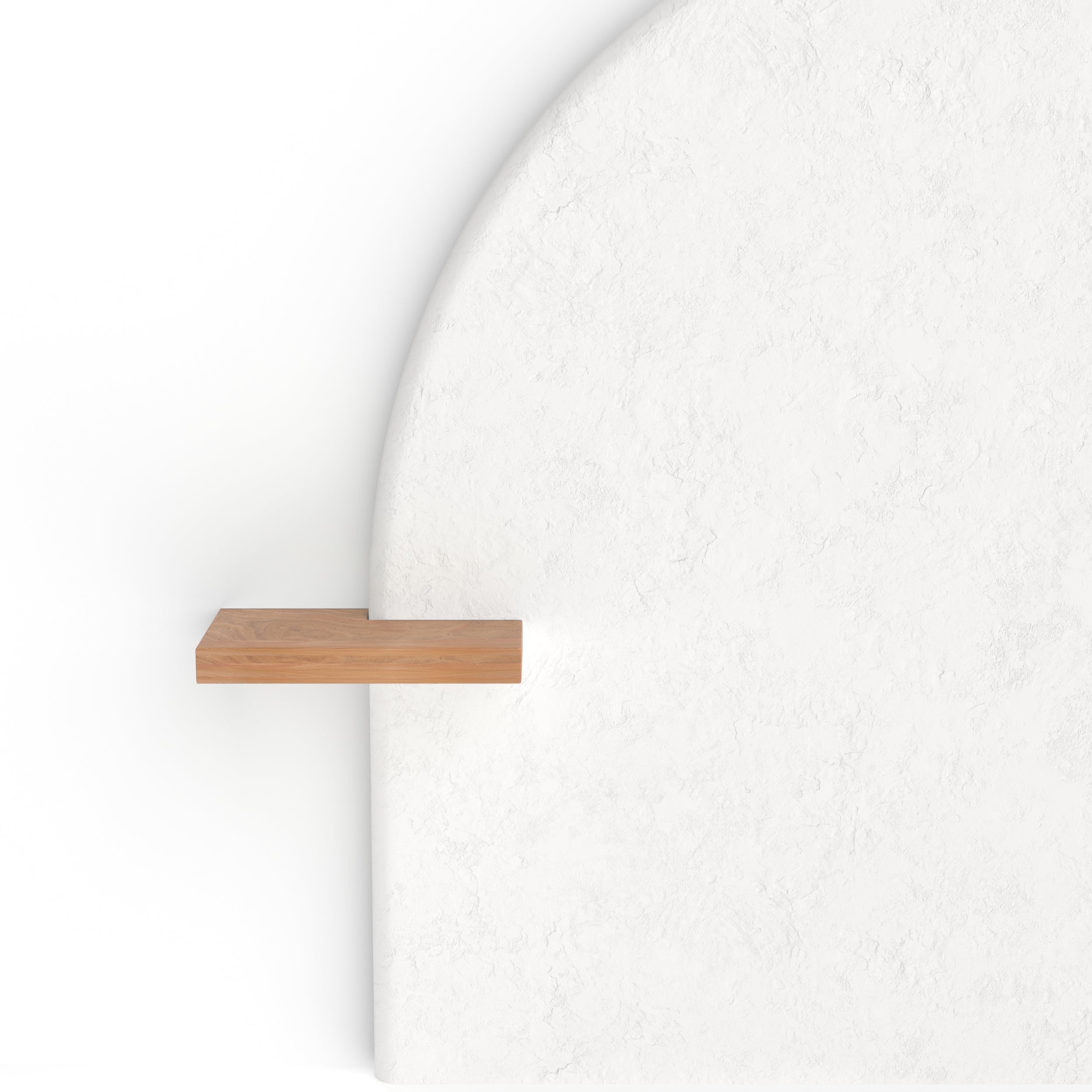 Tête de lit Fira en plâtre blanc cassé et bois d'acacia