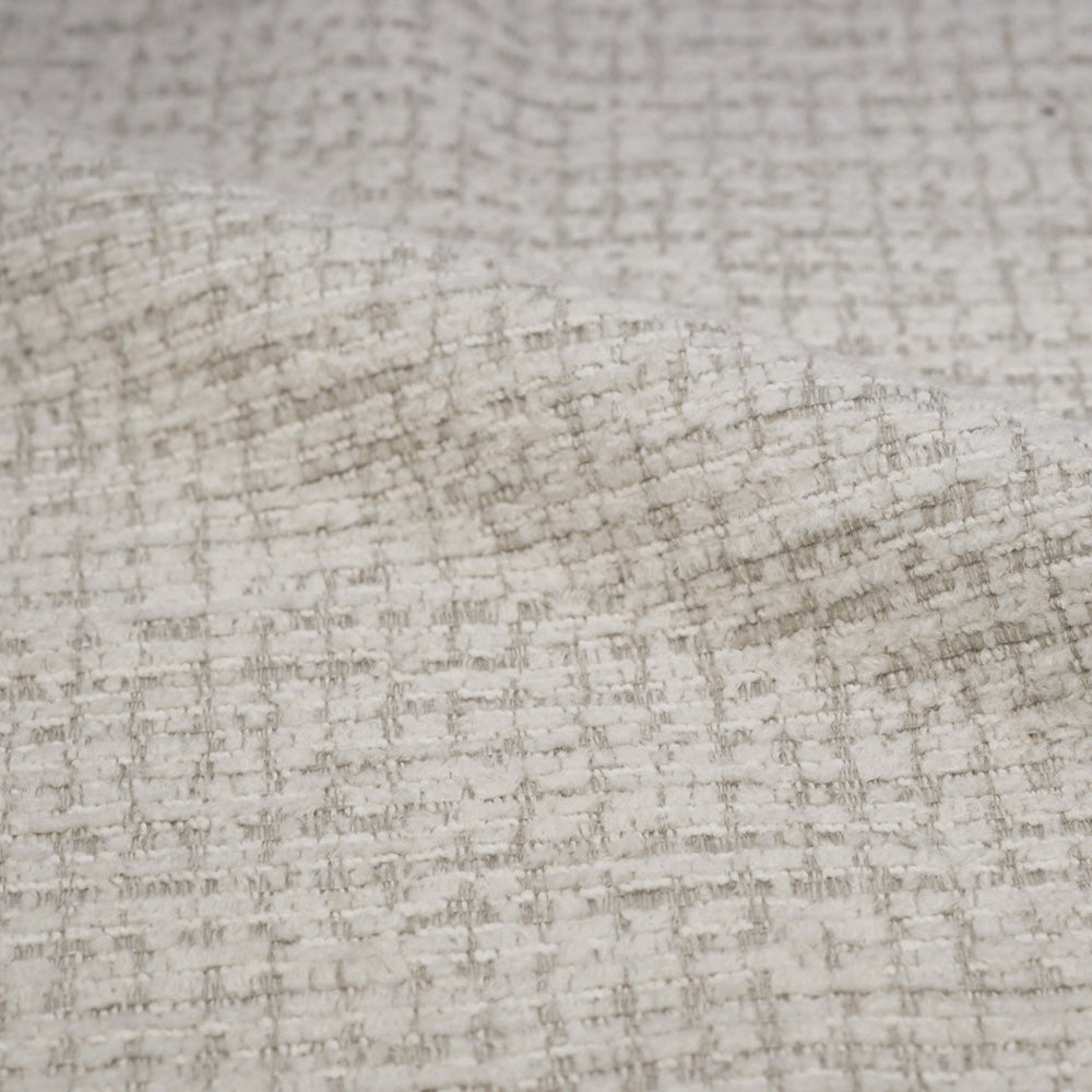 Chaise Danaë en tissu texturé écru chiné
