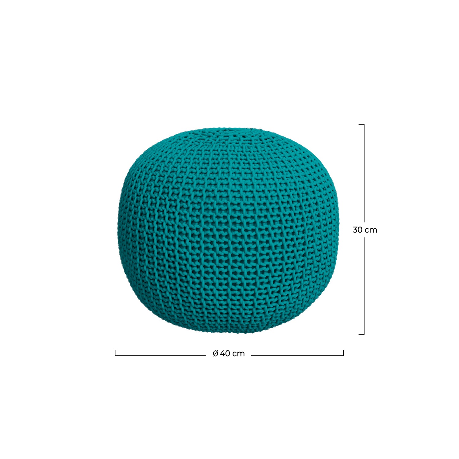 dimensions pouf vert celadon elisa