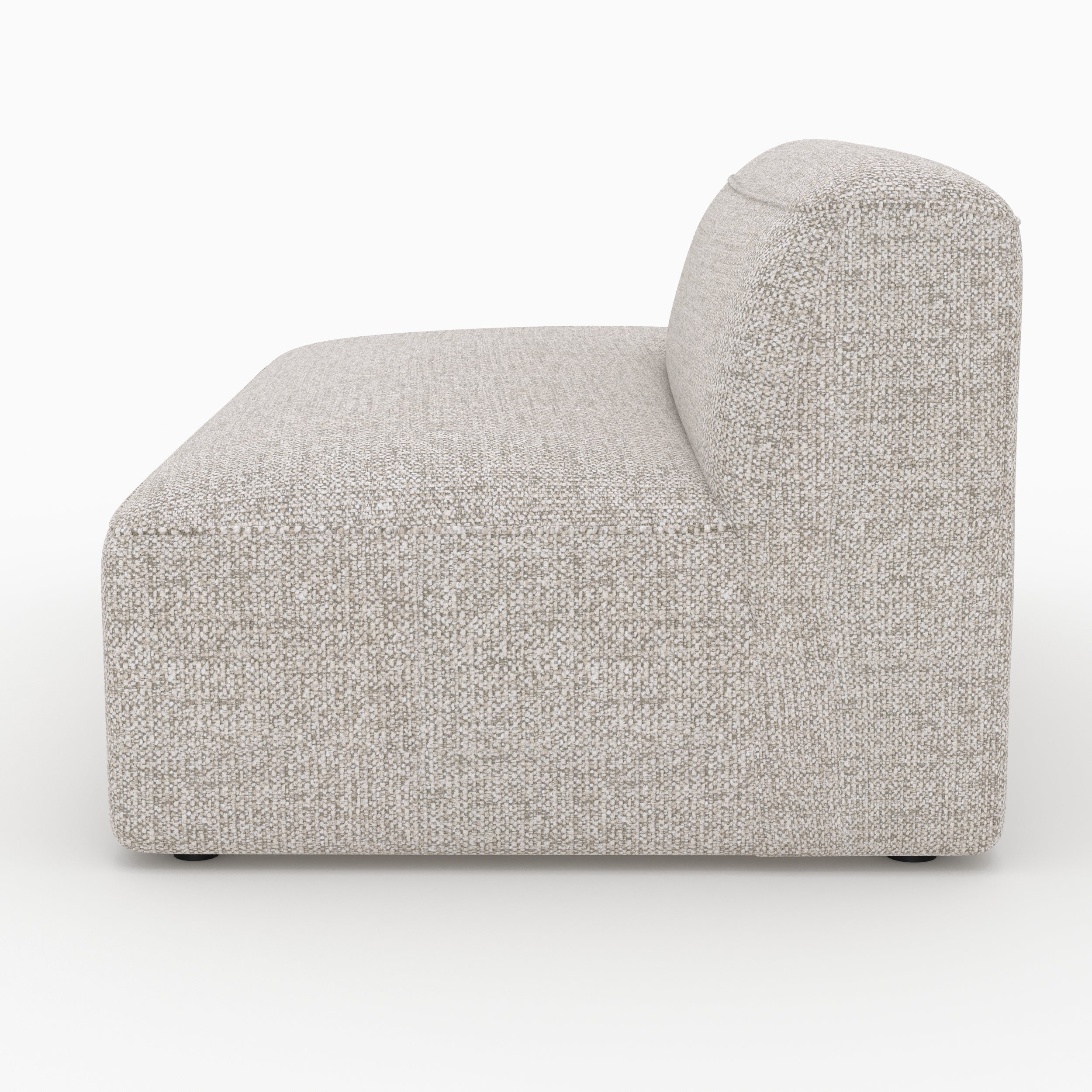 Méridienne con schienale a destra Hestia per divano modulare in tessuto beige