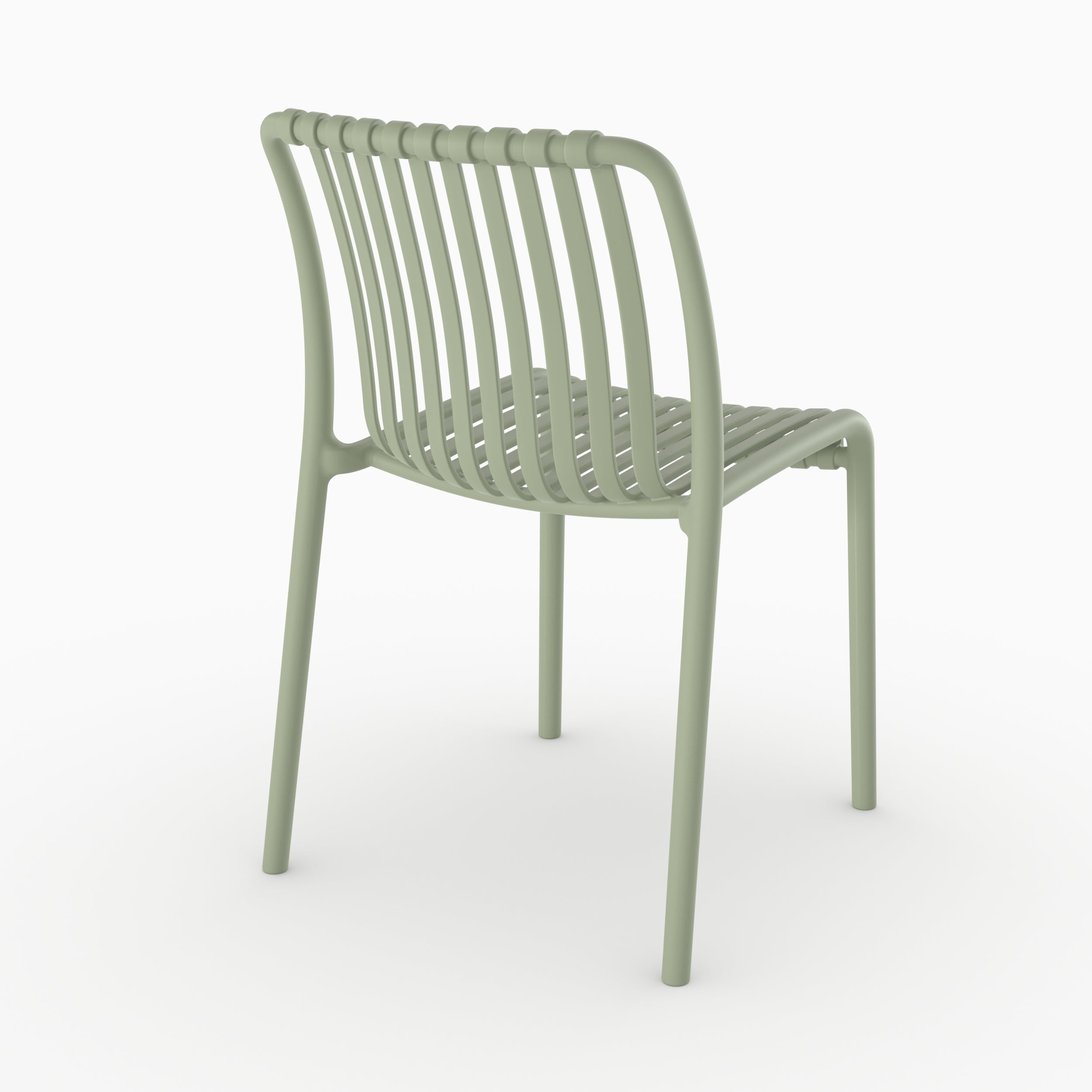Lot de 2 chaises de jardin empilables Duli en plastique vert pastel
