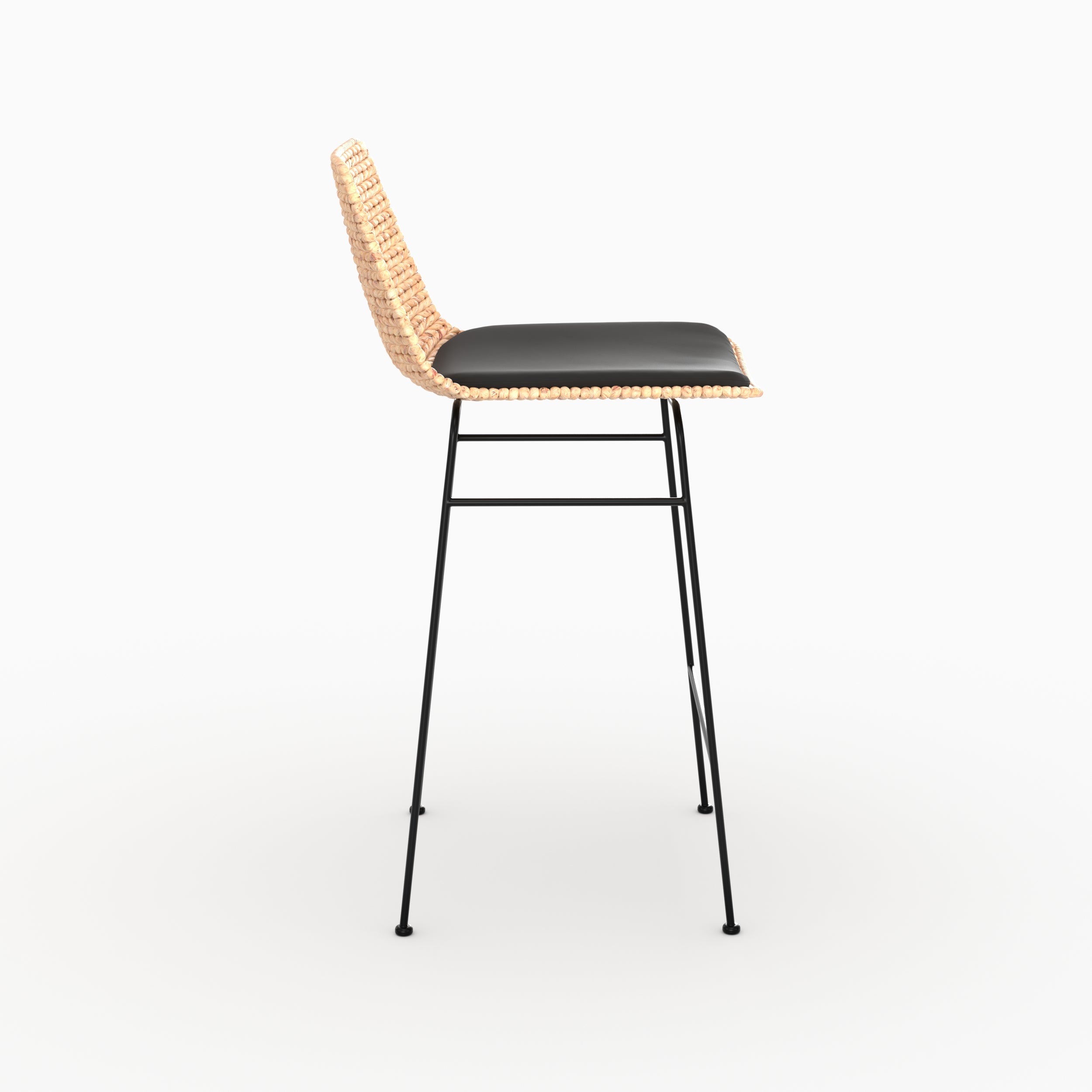 Lot de 2 chaises pour îlot central 66 cm Faro en matière naturelle