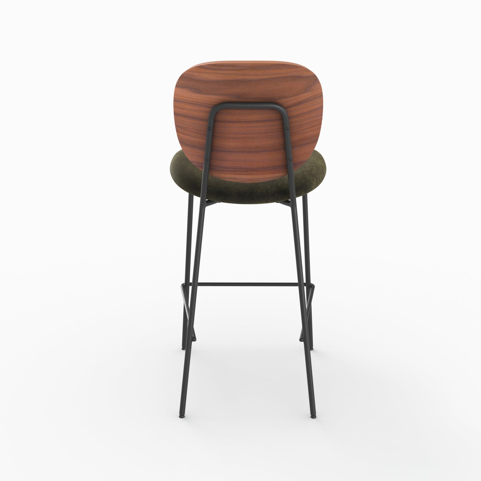 duo chaises ilot simone velours kaki 65 5cm