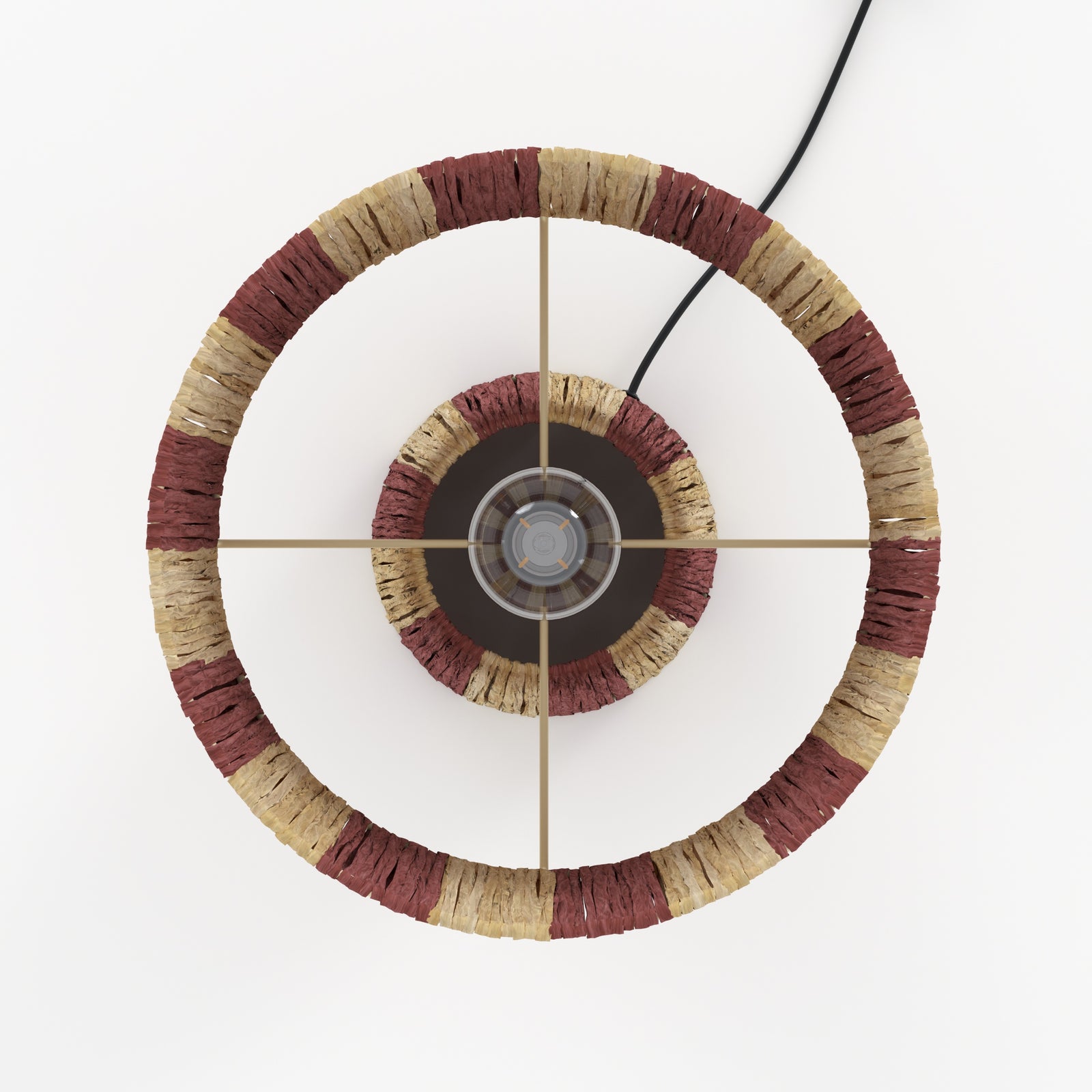 eclairage boheme lampe solea terracotta rayee palmier bordeaux