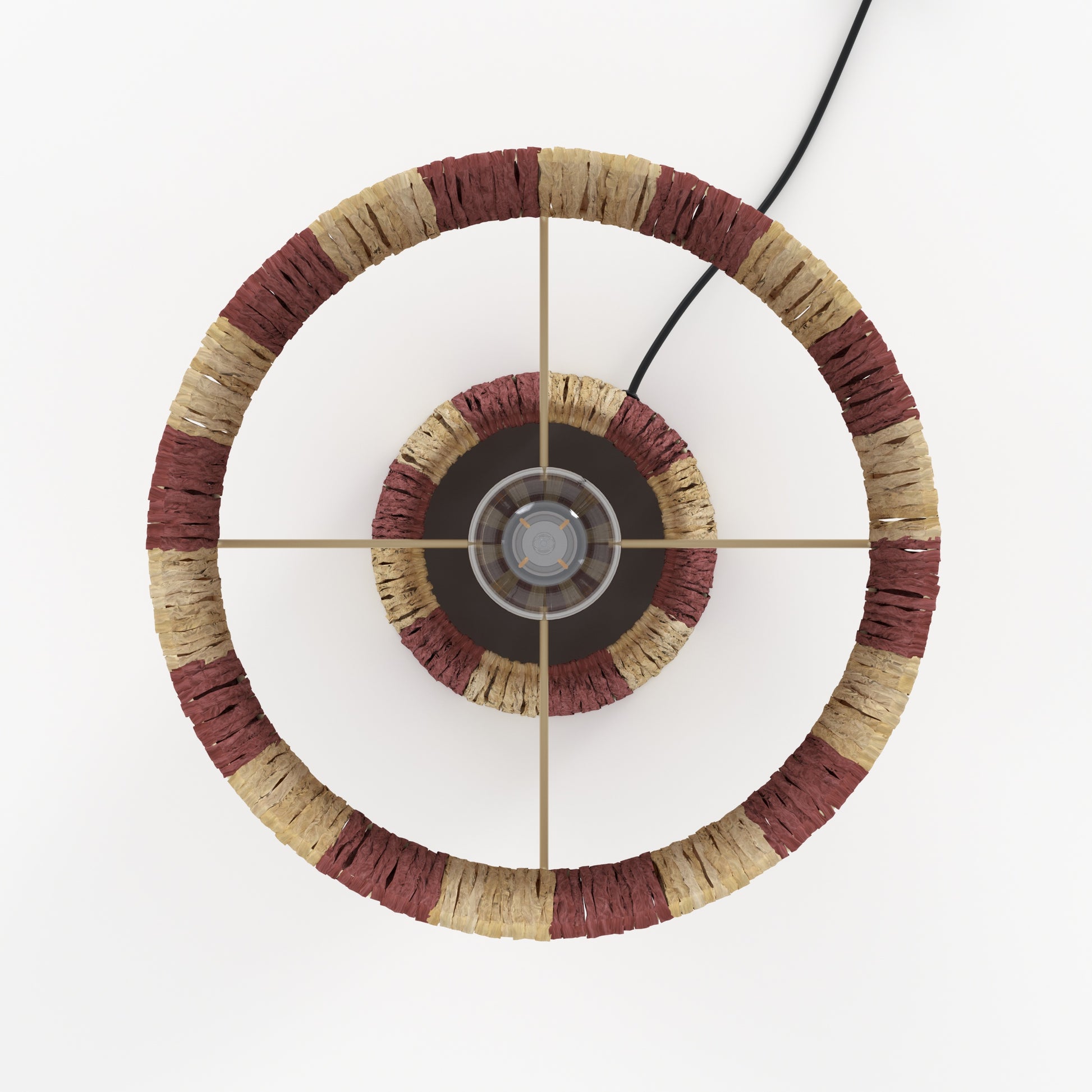 eclairage boheme lampe solea terracotta rayee palmier bordeaux